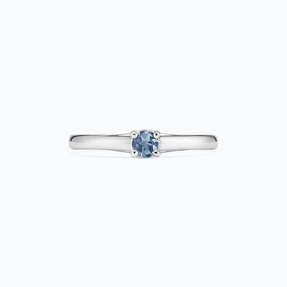 Solitaire Fanny Saphir Bleu Tendre 3.5 mm