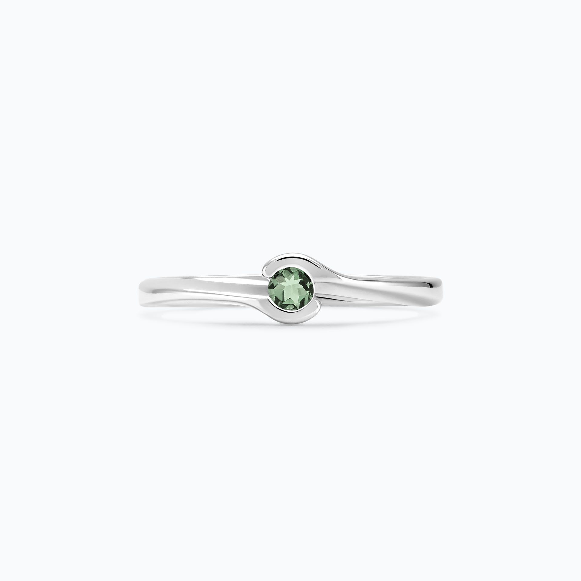 Solitaire Emma Saphir Vert 3.5 mm