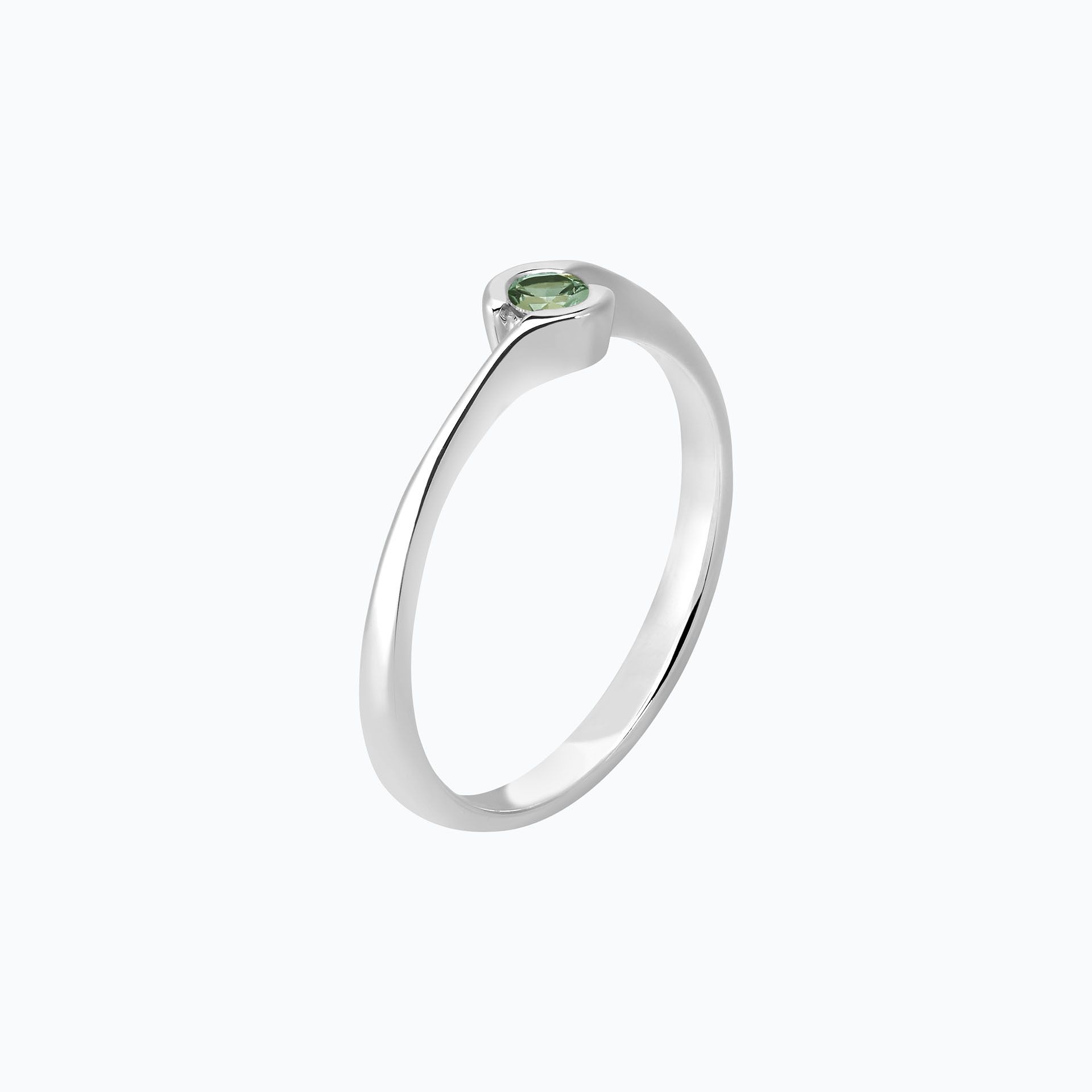Solitaire Emma Saphir Vert 3.5 mm