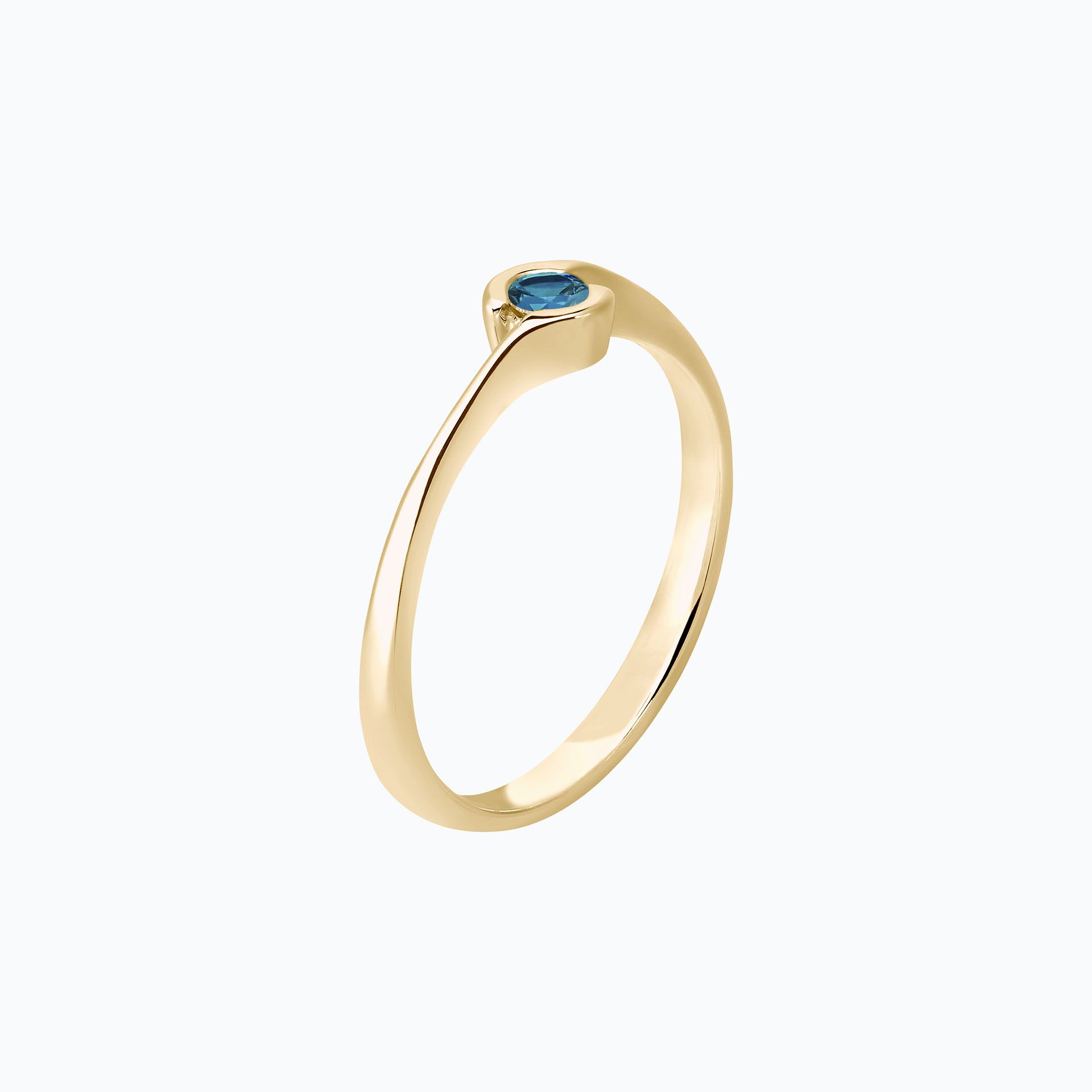 Solitaire Emma Topaze Blue London 3.5 mm