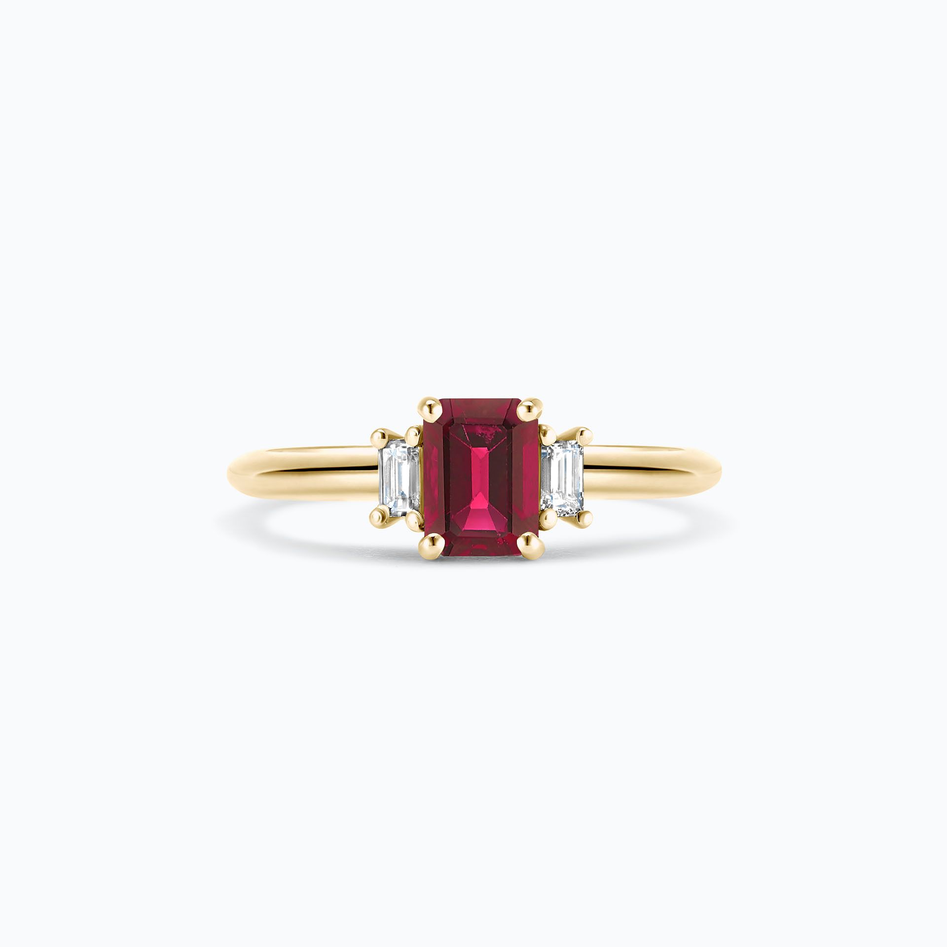 Solitaire Gatsby Rubis 6 x 4 mm