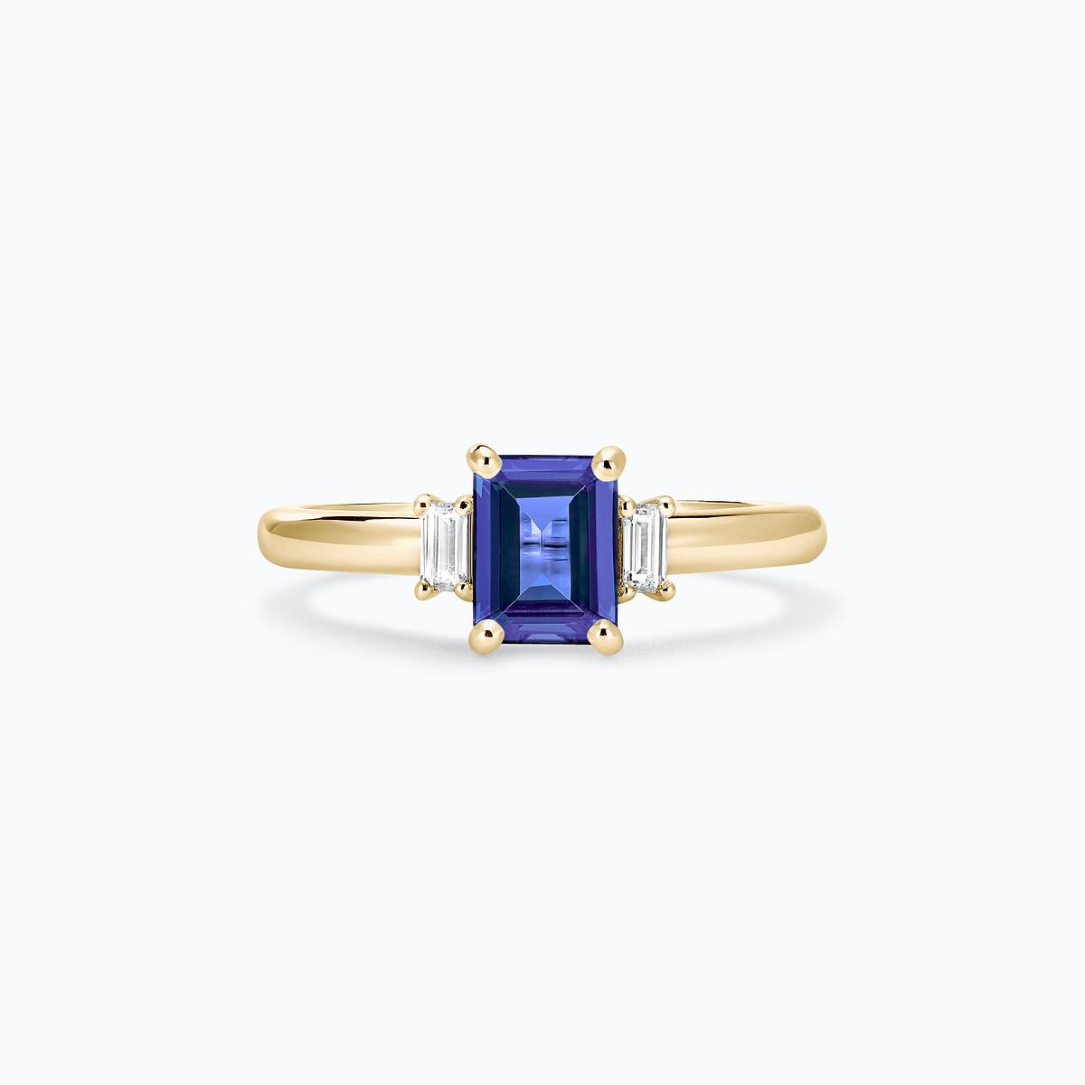 Solitaire Gatsby Tanzanite 7 x 5 mm