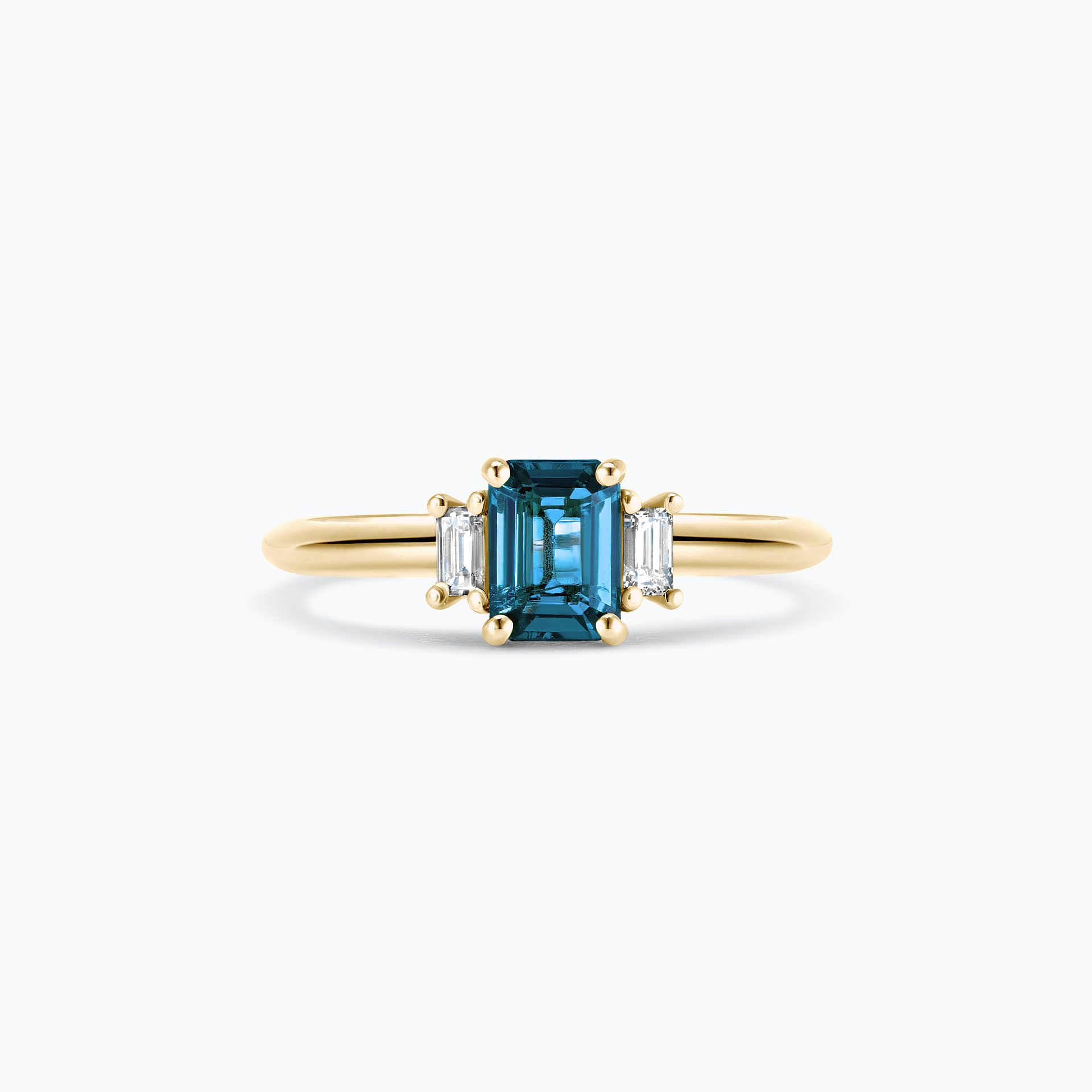 Solitaire Gatsby Topaze Blue London 6 x 4 mm