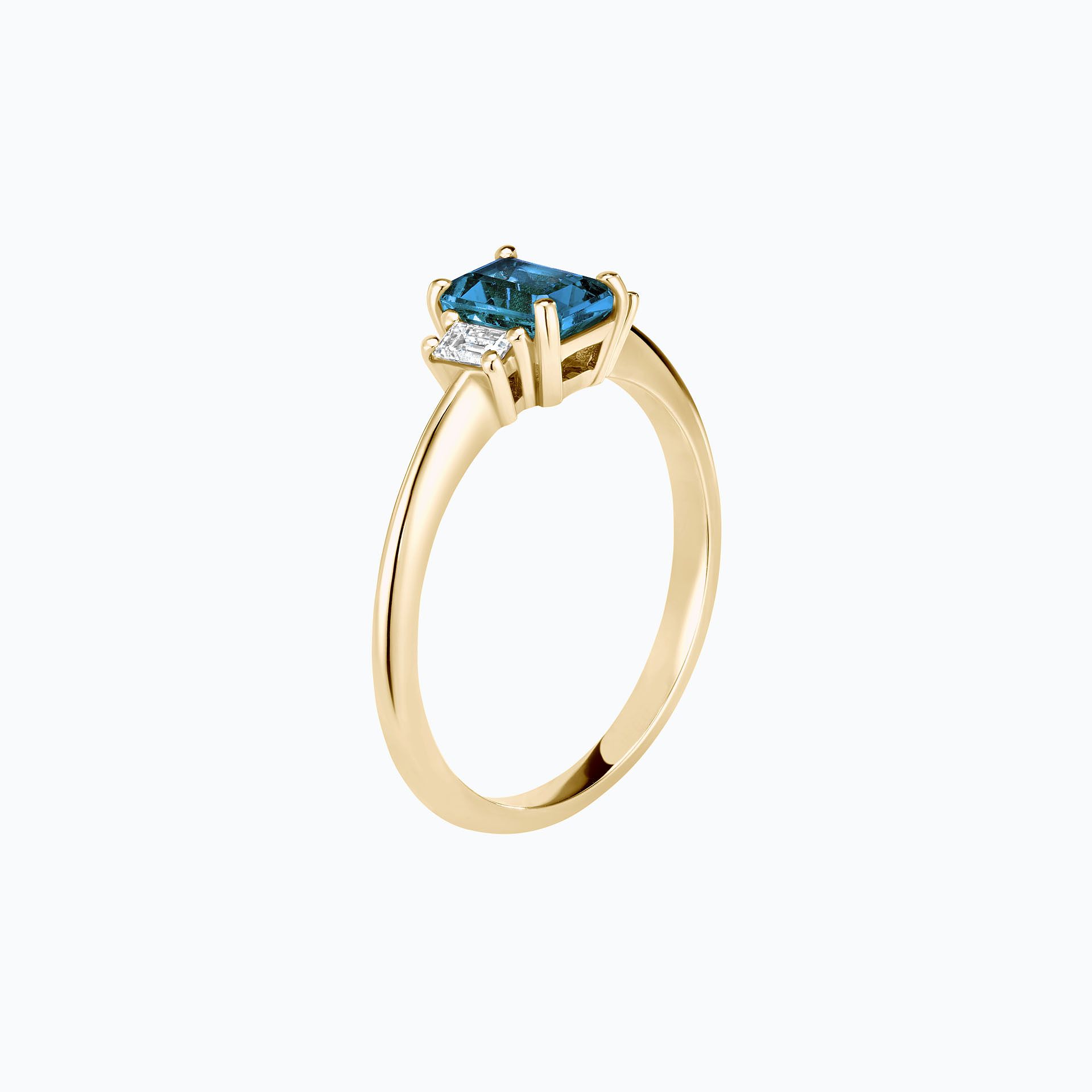 Solitaire Gatsby Topaze Blue London 6 x 4 mm
