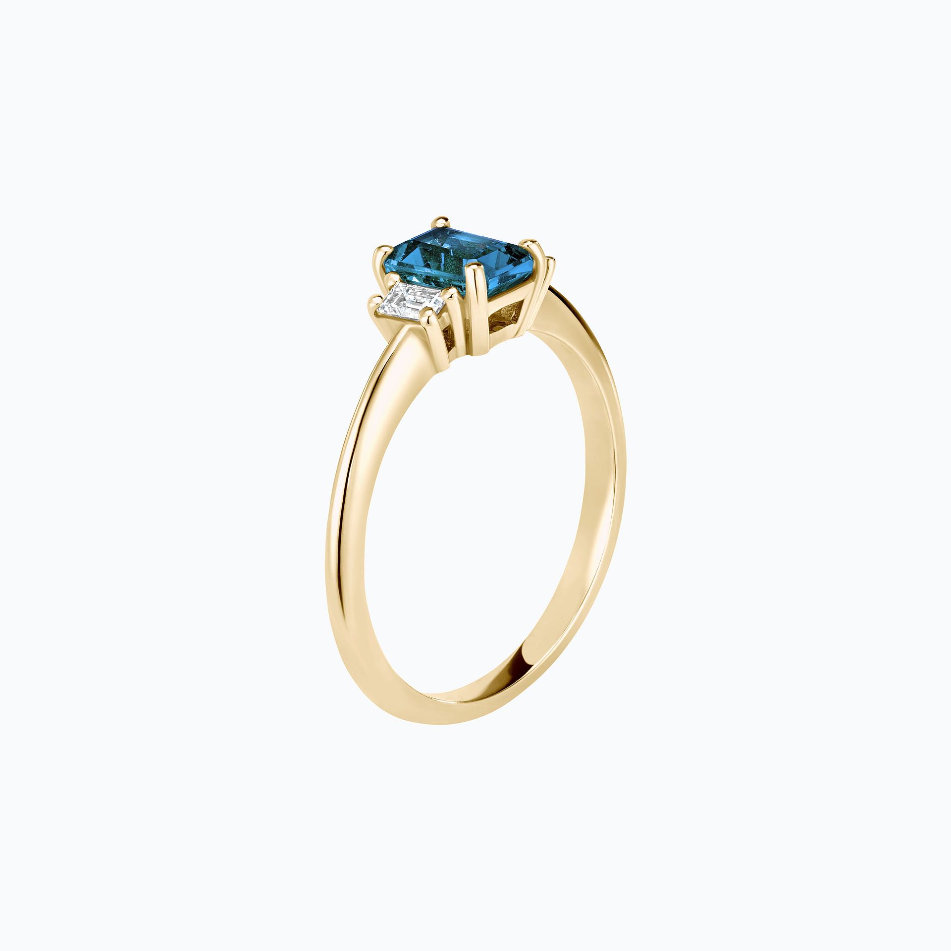 Solitaire Gatsby Topaze Blue London 6 x 4 mm