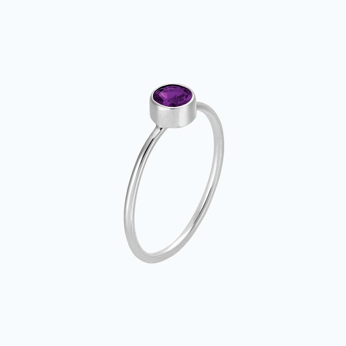 Solitaire Harmony Améthyste 4.5 mm