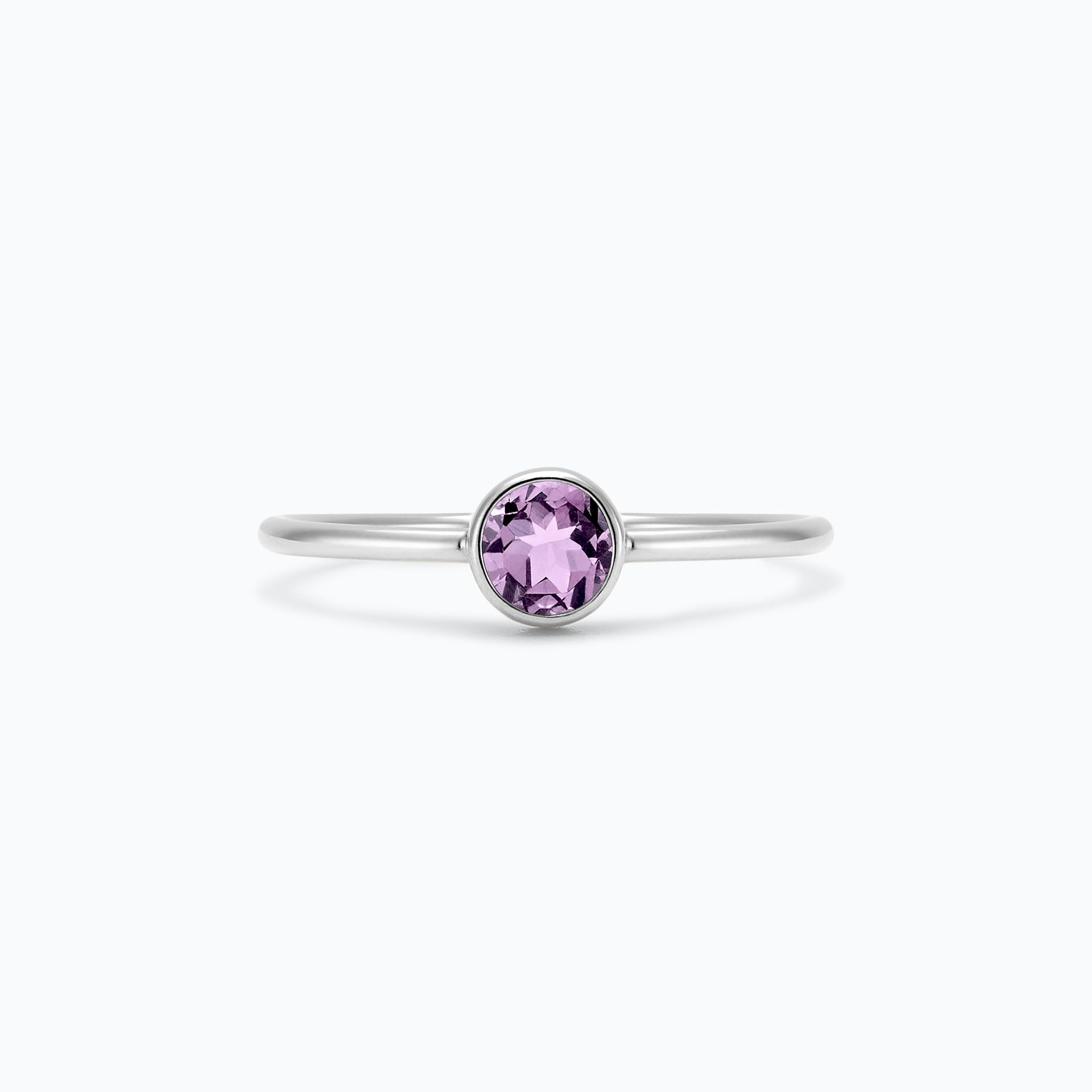 Solitaire Harmony Saphir Mauve 4.5 mm