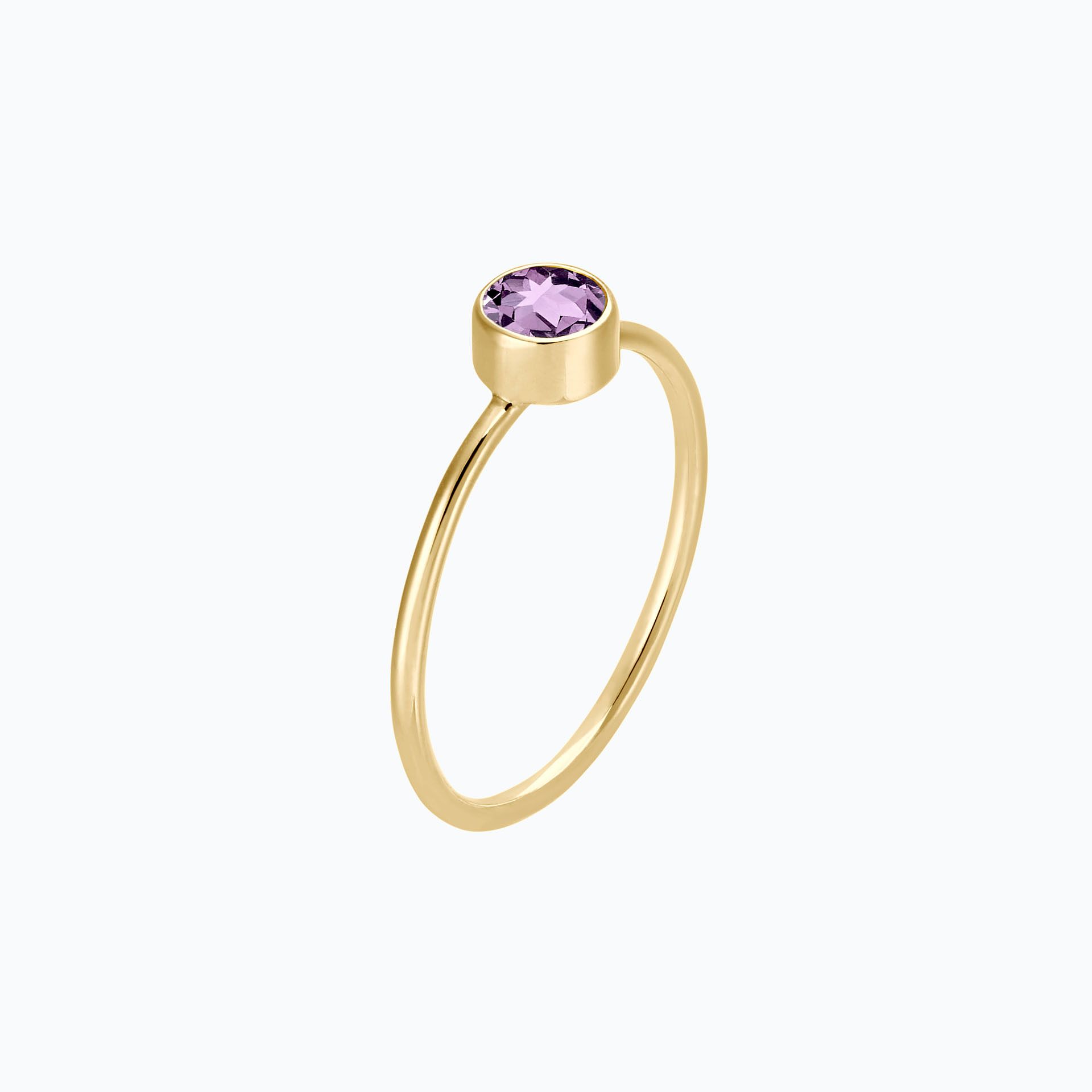 Solitaire Harmony Saphir Mauve 4.5 mm