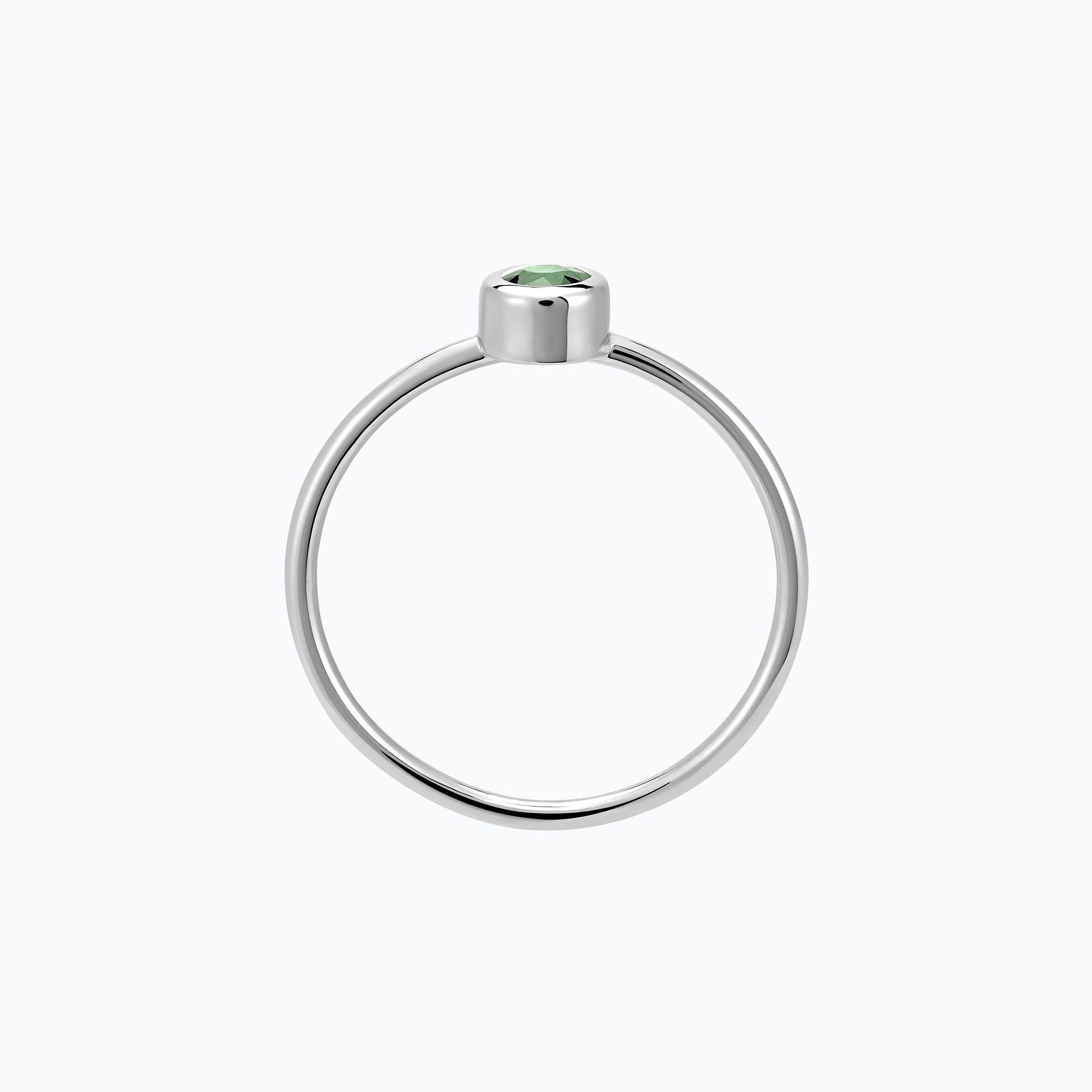 Solitaire Harmony Saphir Vert 3.5 mm