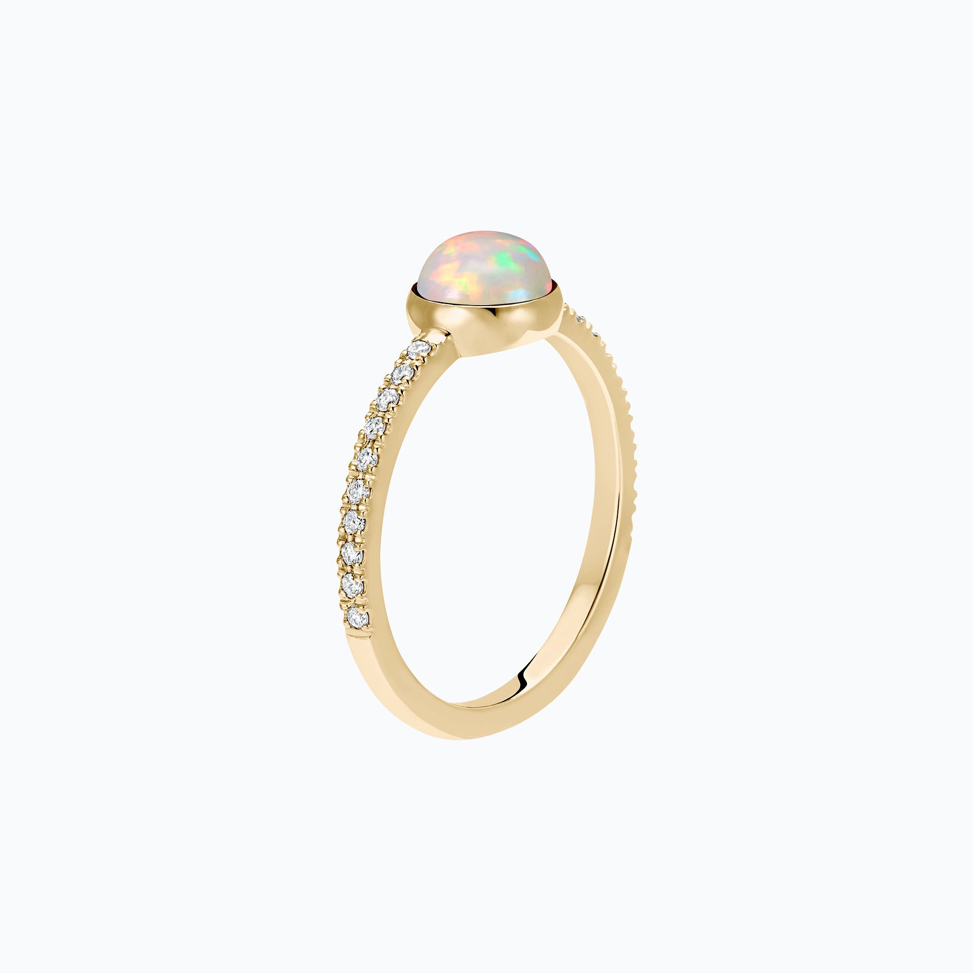 Solitaire Pavé Hera Opale