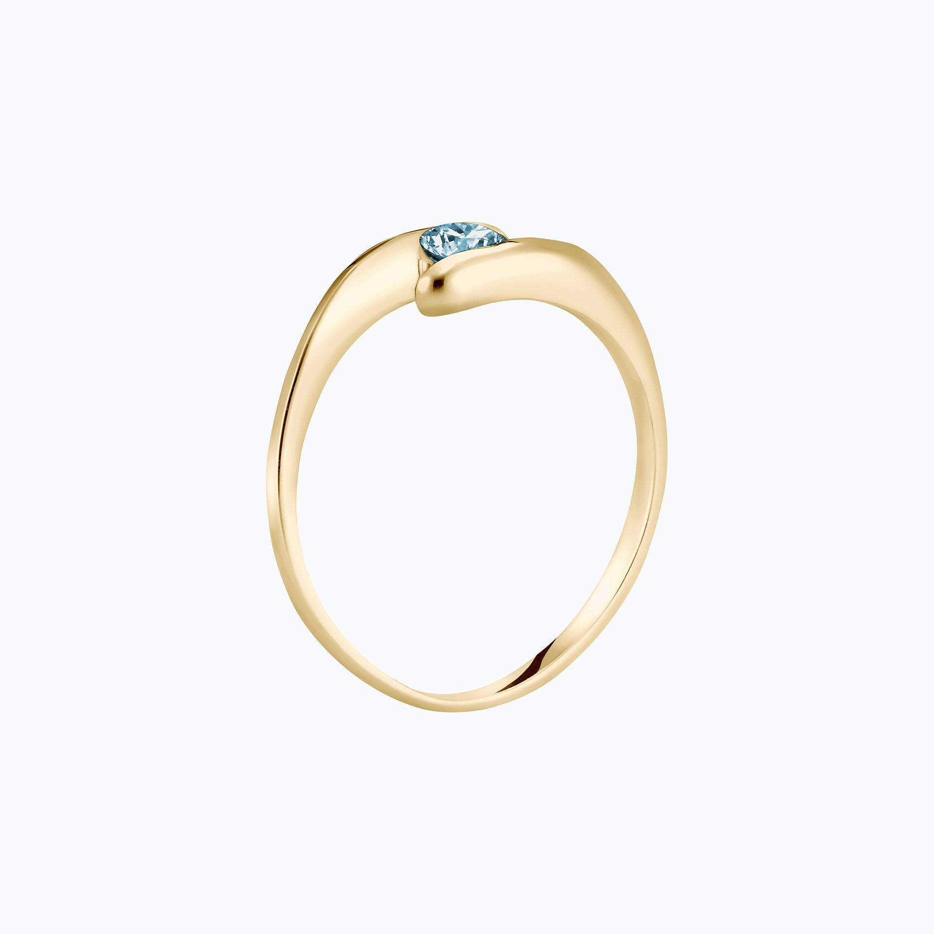 Solitaire Jane Aigue-Marine 3.5 mm