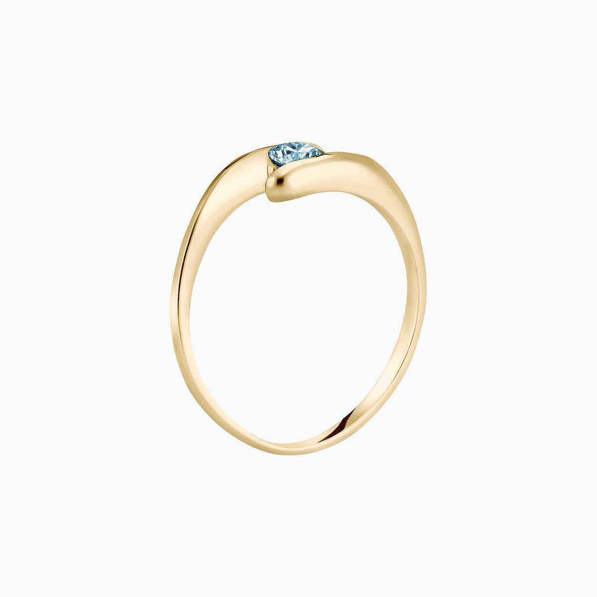 Solitaire Jane Aigue-Marine 3.5 mm