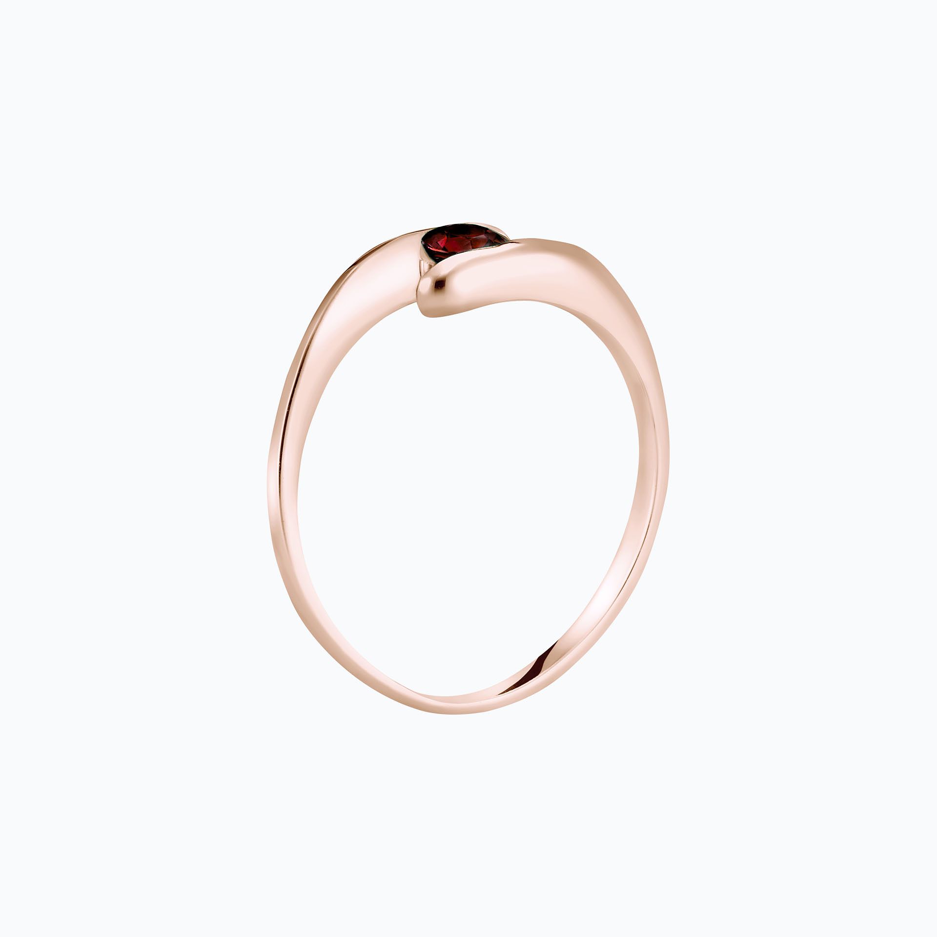 Solitaire Jane Grenat 3.5 mm