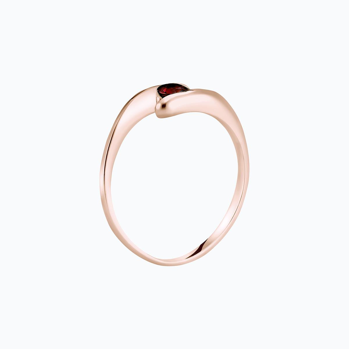 Solitaire Jane Grenat 3.5 mm