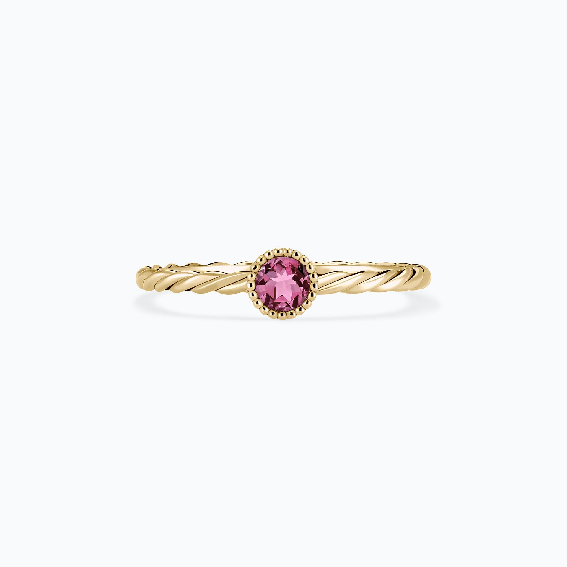 Solitaire Faustine Saphir Rose Pivoine
