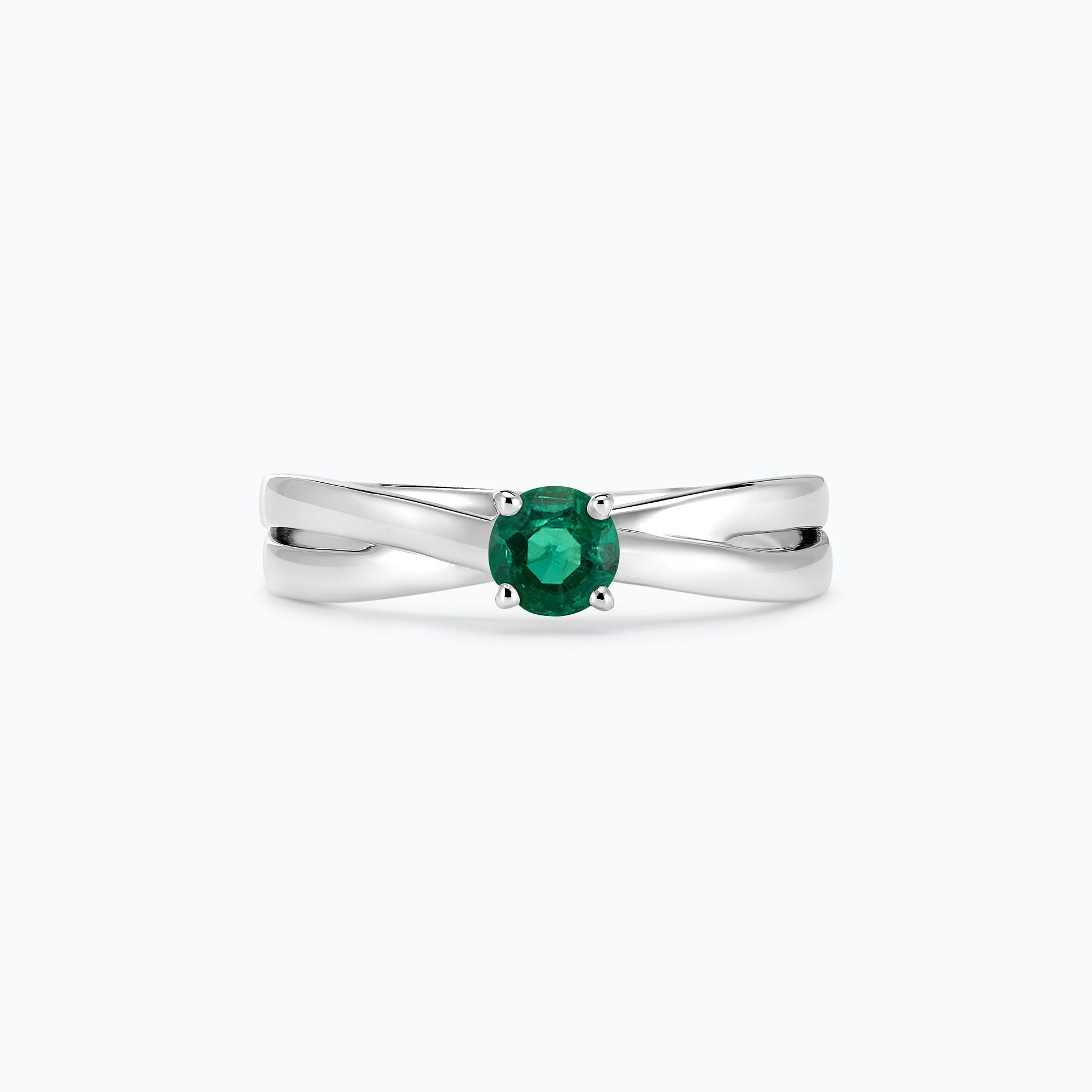Solitaire Kokoro Émeraude 4.5 mm