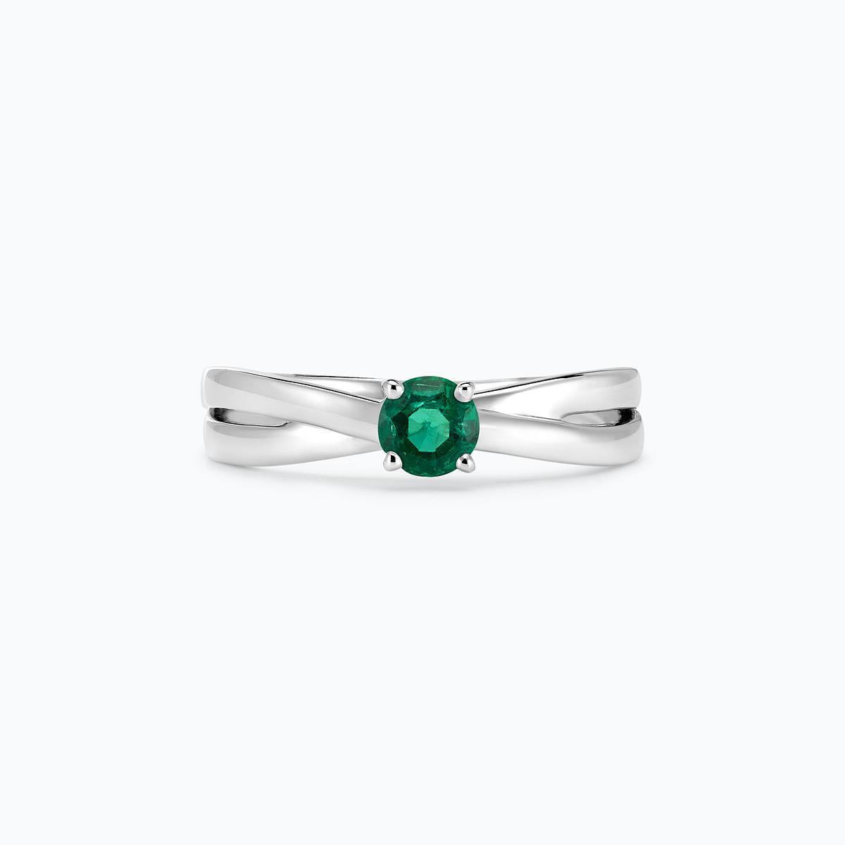 Solitaire Kokoro Émeraude 4.5 mm