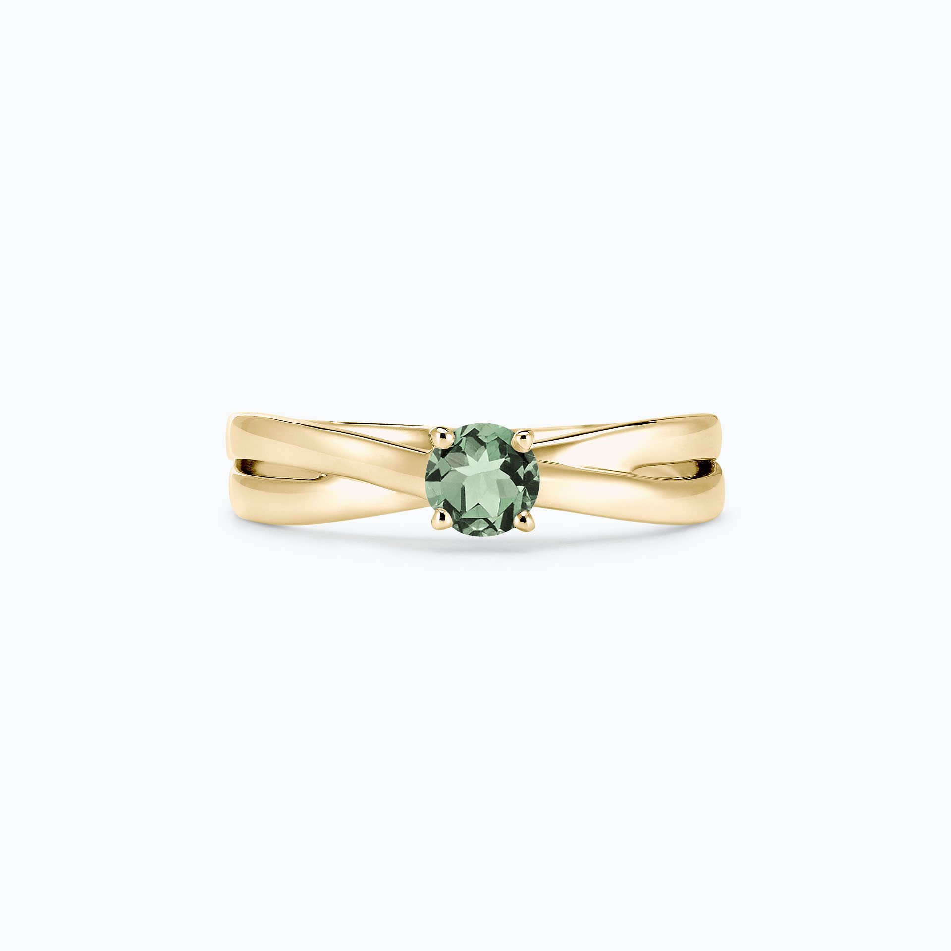 Solitaire Kokoro Saphir Vert 4.5 mm