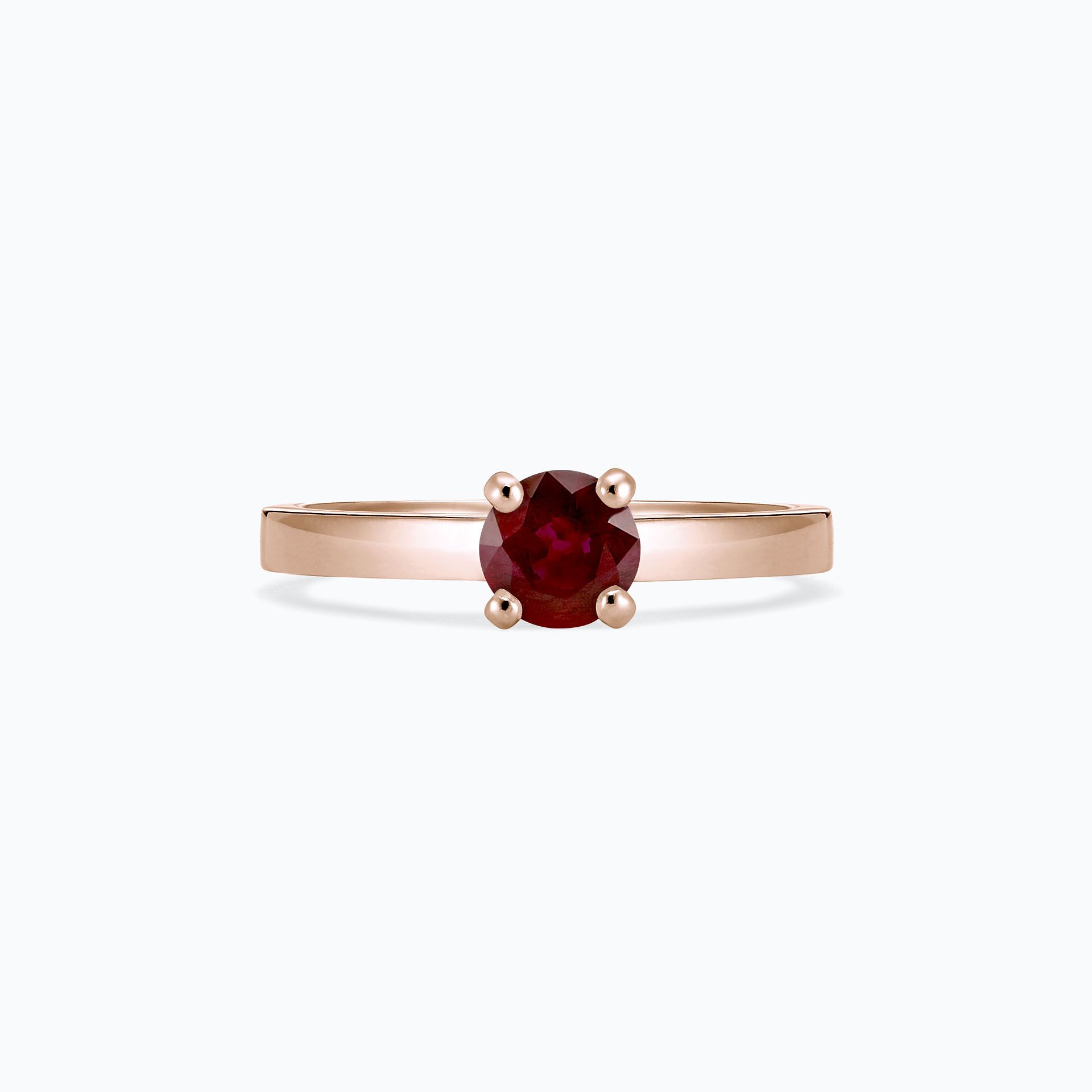 Solitaire Lagon Bleu Rubis 6 mm