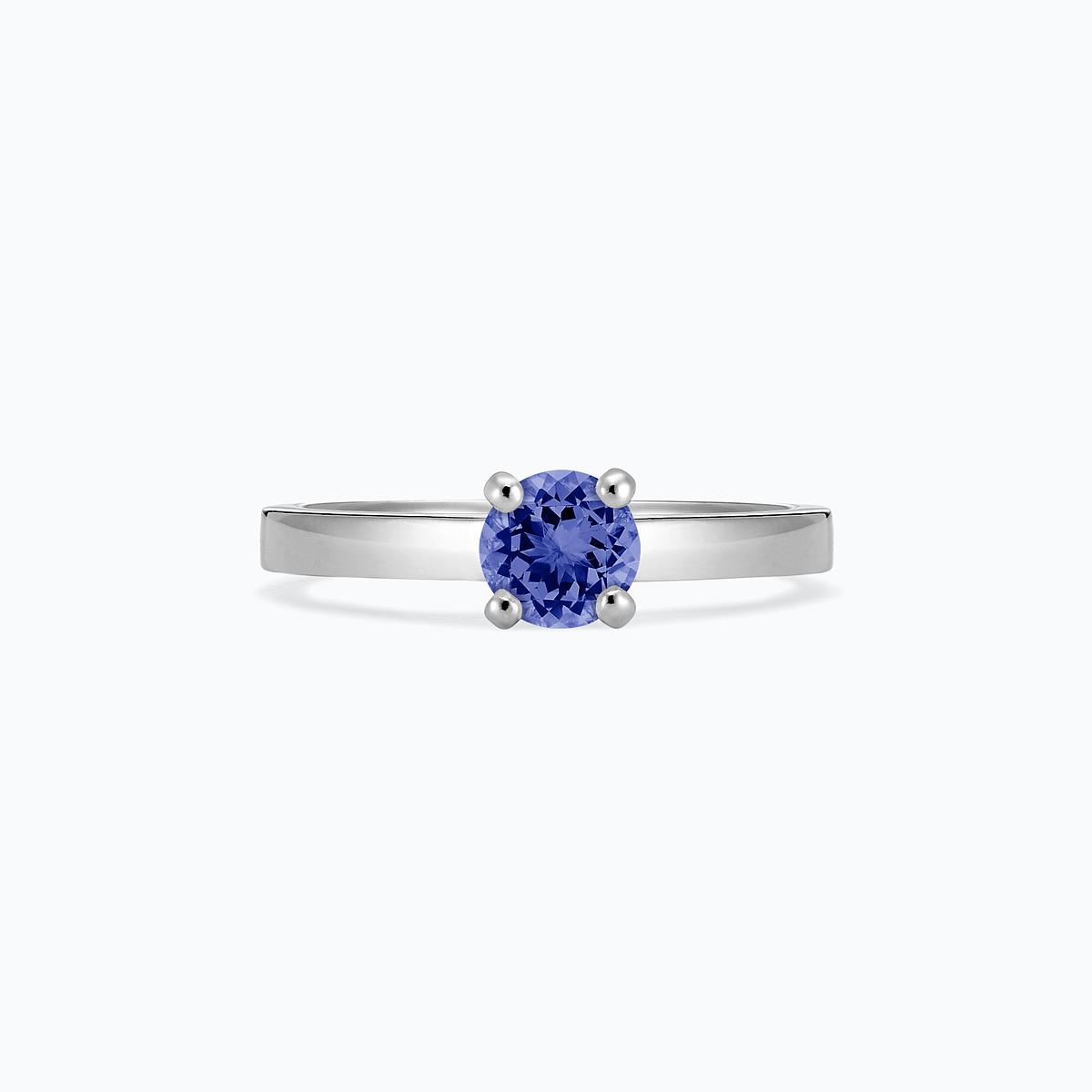 Solitaire Lagon Bleu Tanzanite 6 mm