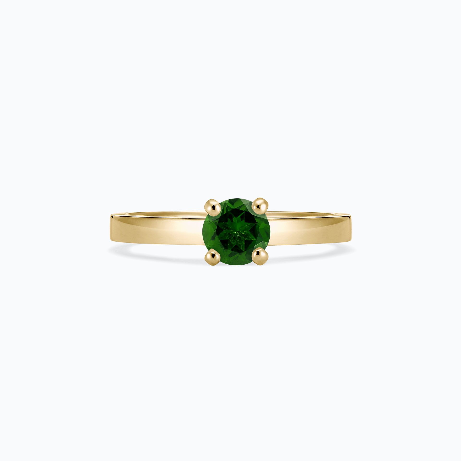 Solitaire Lagon Bleu Tsavorite 6 mm