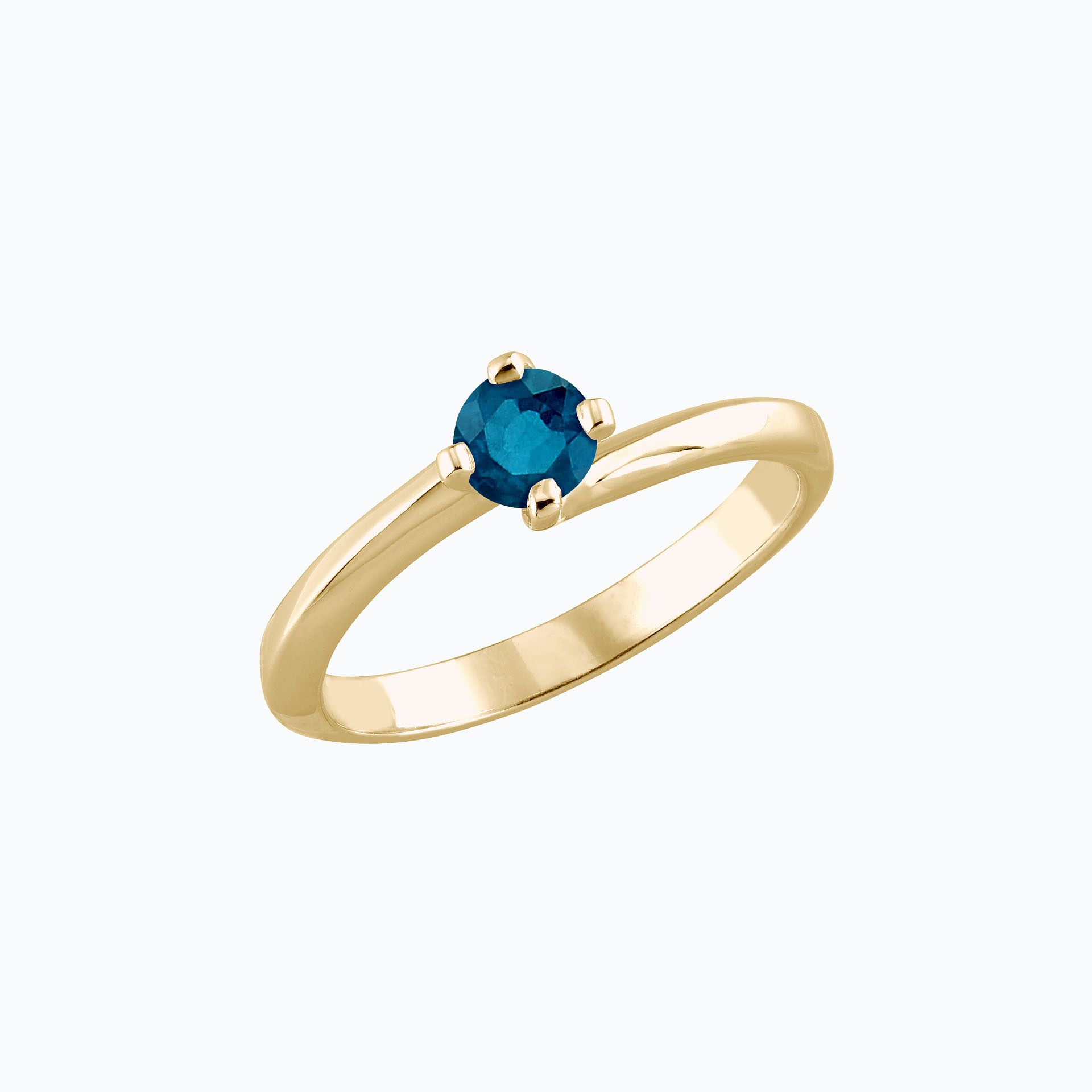 Solitaire Lina Topaze Blue London 4.5 mm