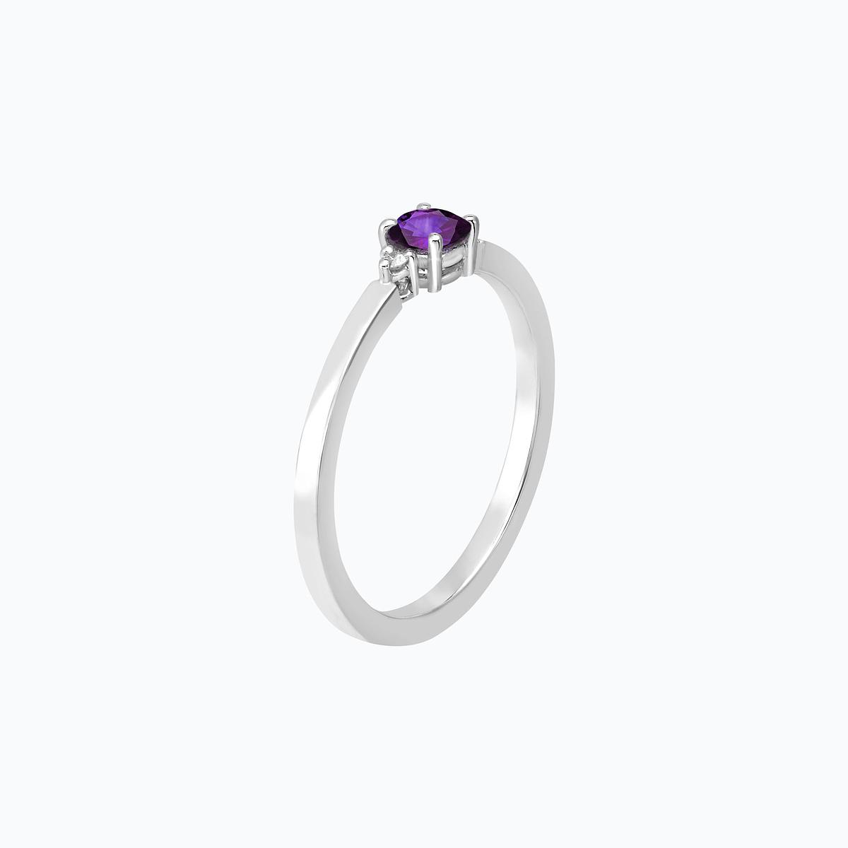 Solitaire Lolly Améthyste 4.5 mm