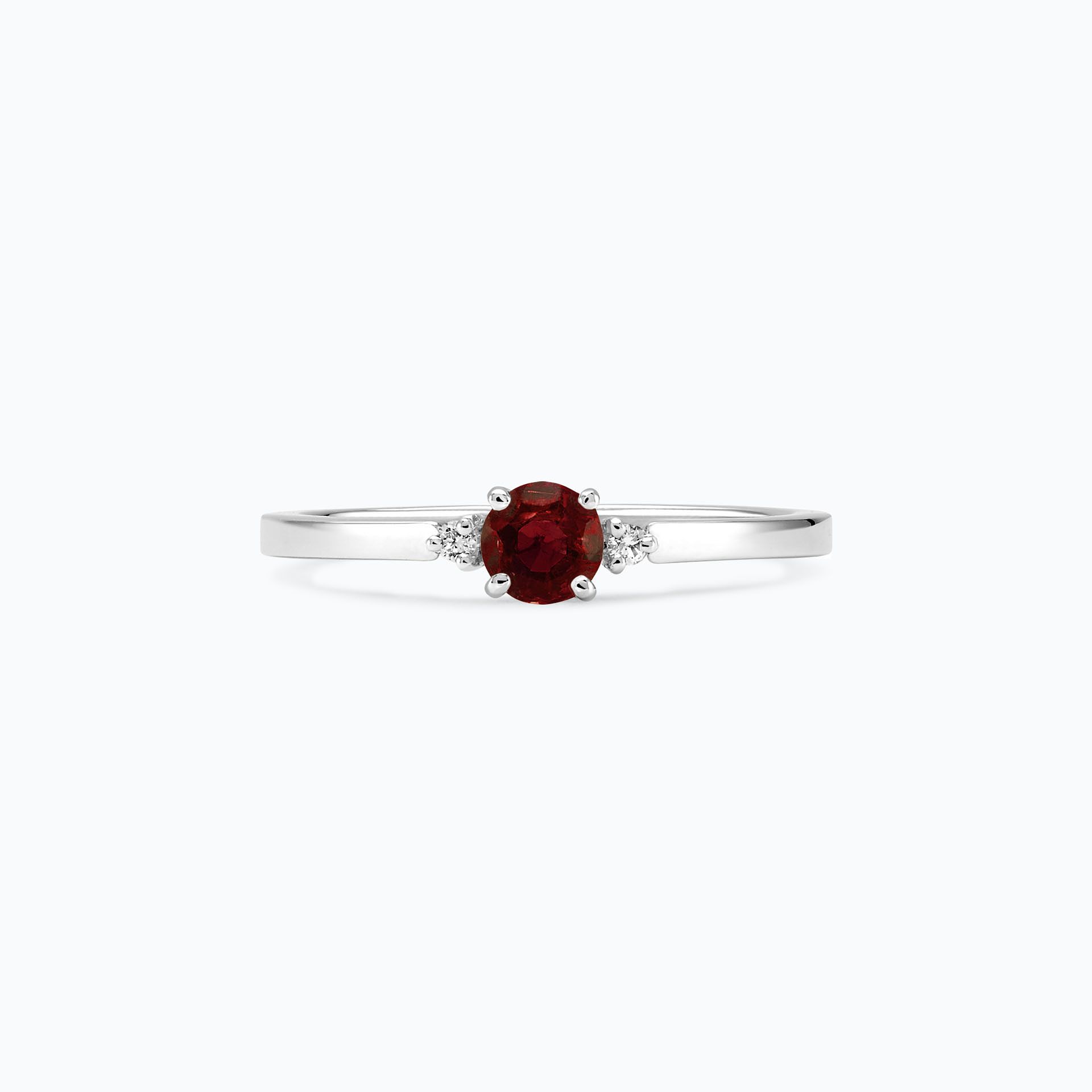 Solitaire Lolly Grenat 4.5 mm