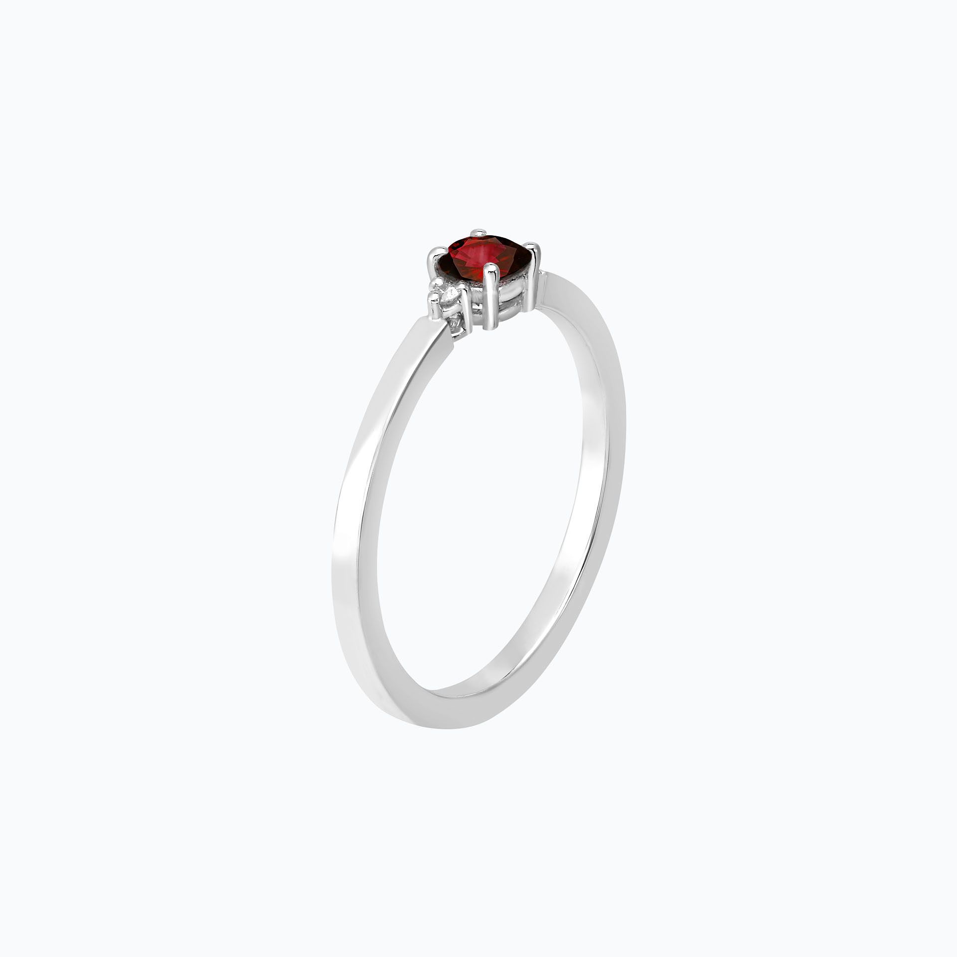 Solitaire Lolly Grenat 4.5 mm