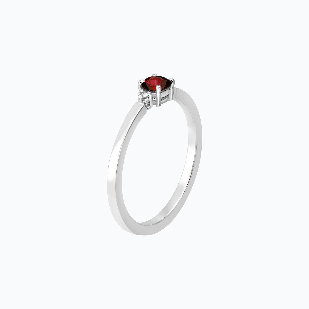 Solitaire Lolly Grenat 4.5 mm