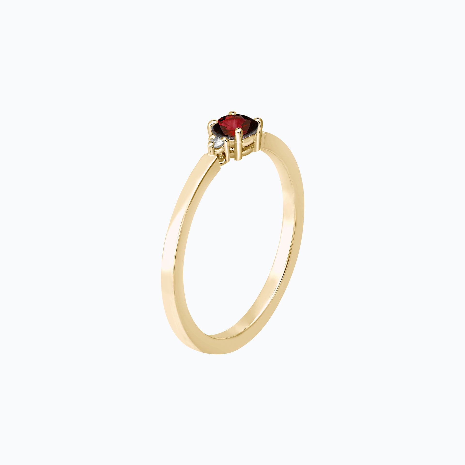 Solitaire Lolly Grenat 4.5 mm