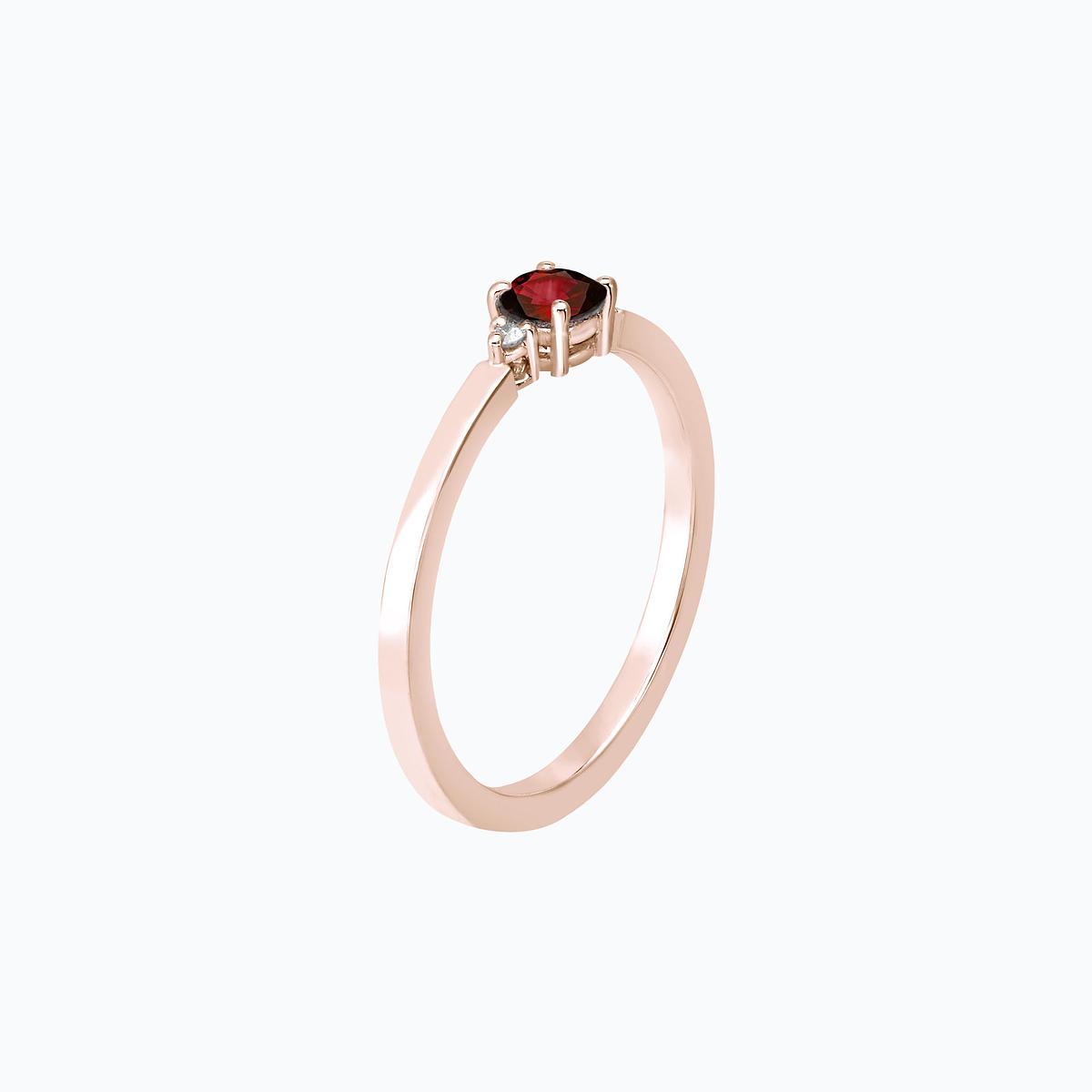 Solitaire Lolly Grenat 4.5 mm