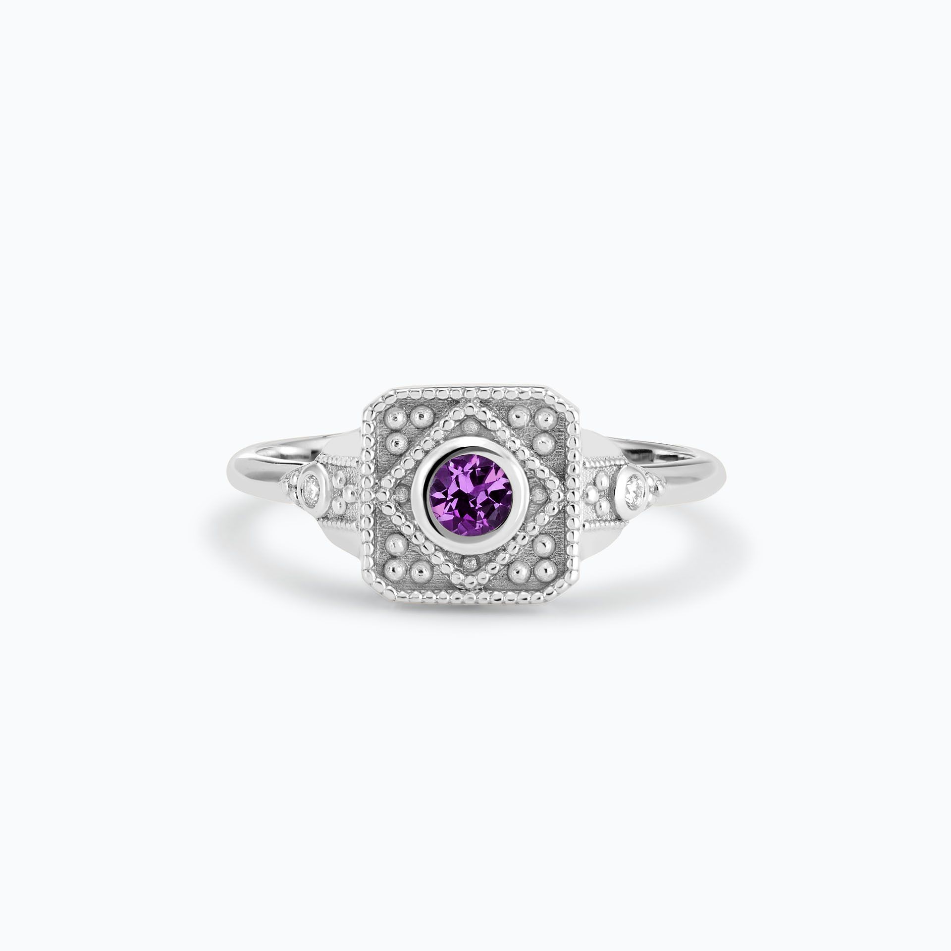 Solitaire Joséphine Améthyste 3.5 mm