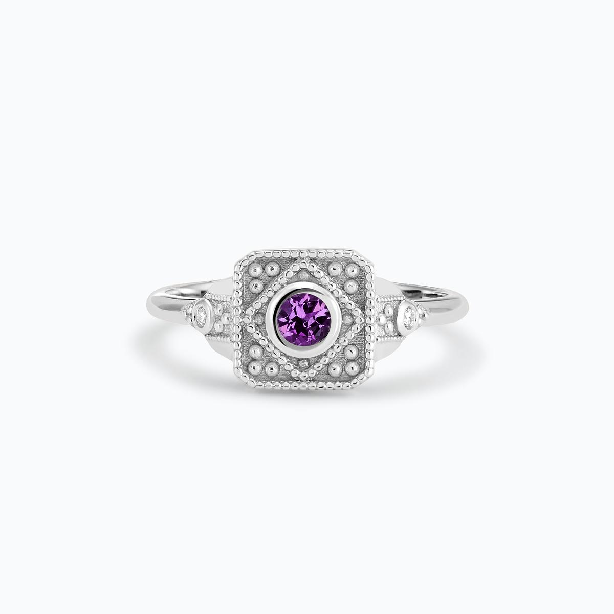 Solitaire Joséphine Améthyste 3.5 mm