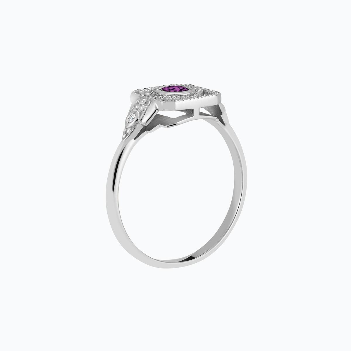 Solitaire Joséphine Améthyste 3.5 mm