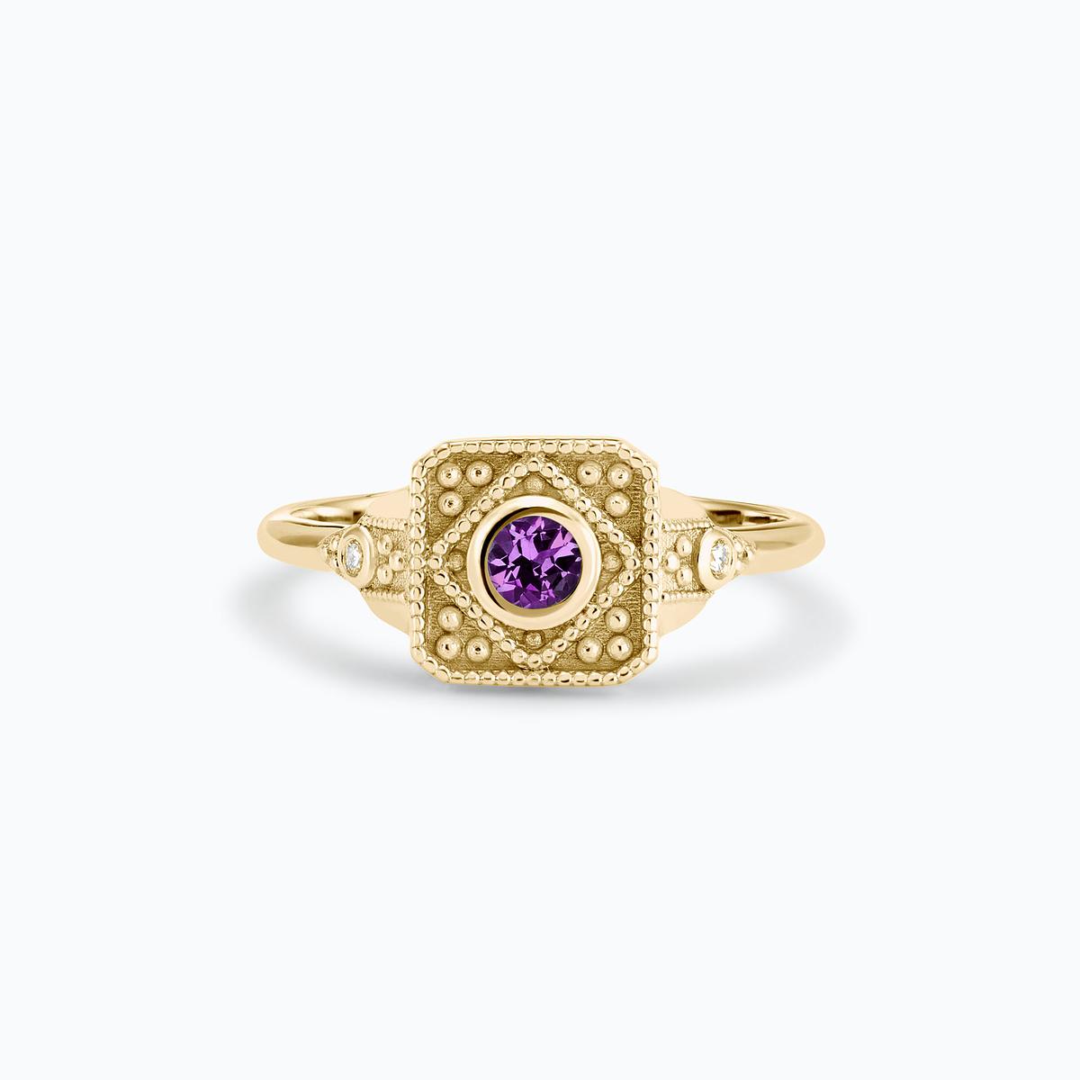 Solitaire Joséphine Améthyste 3.5 mm