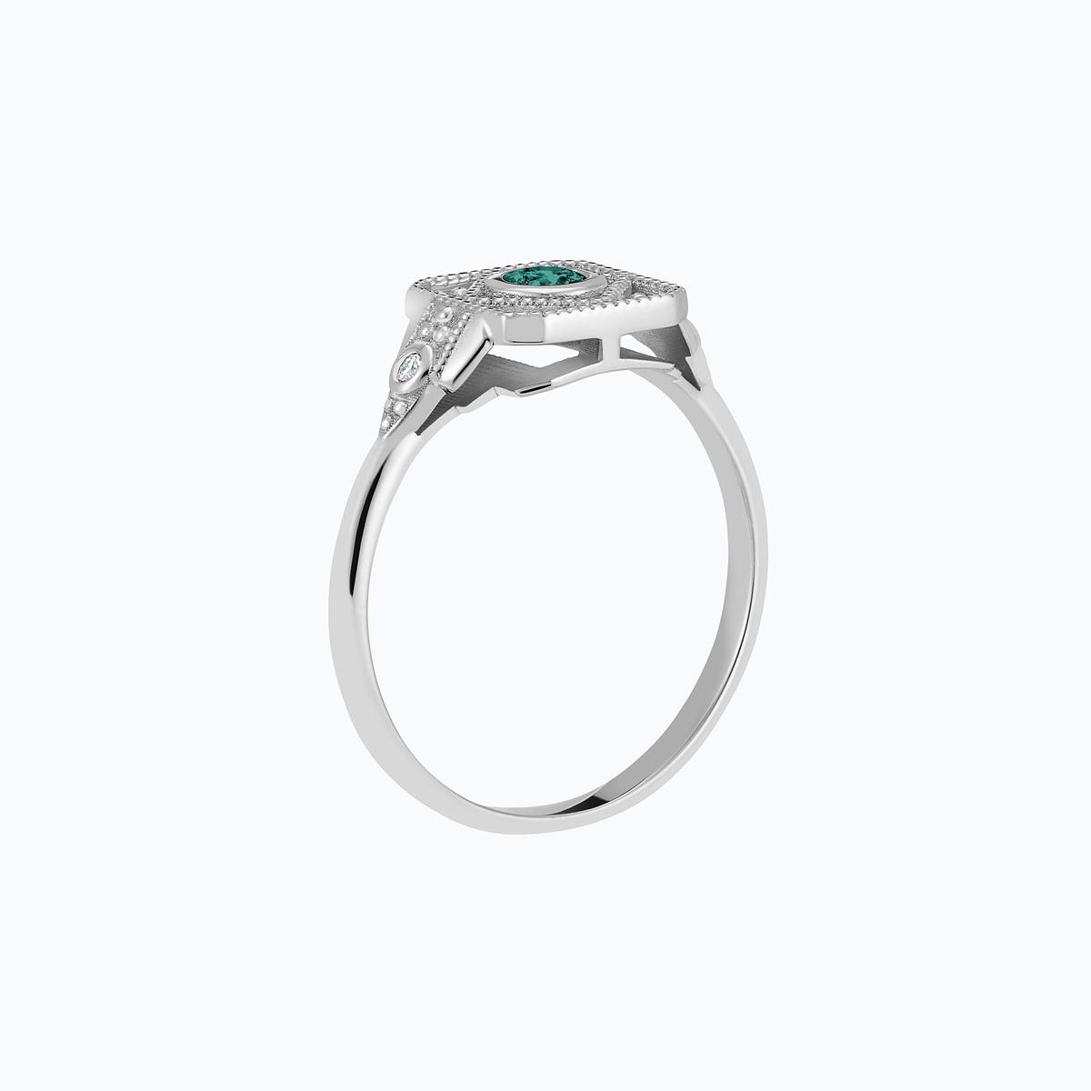 Solitaire Joséphine Émeraude 3.5 mm