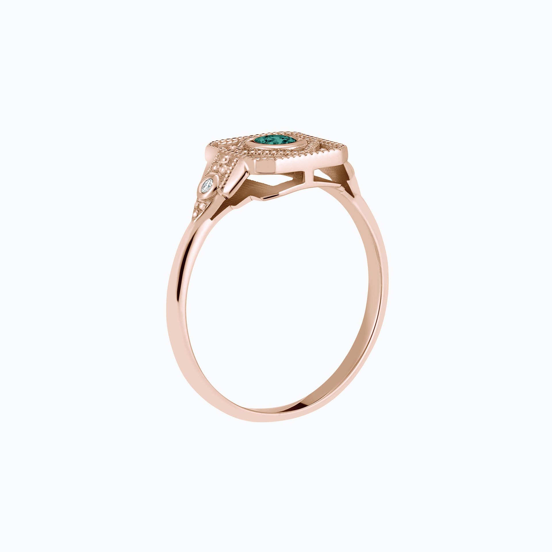 Solitaire Joséphine Émeraude 3.5 mm