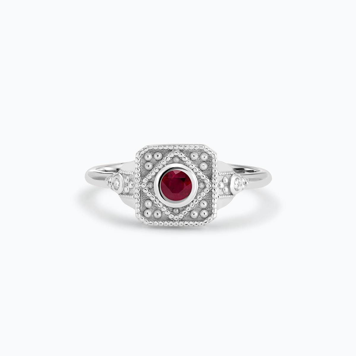 Solitaire Joséphine Rubis 3.5 mm