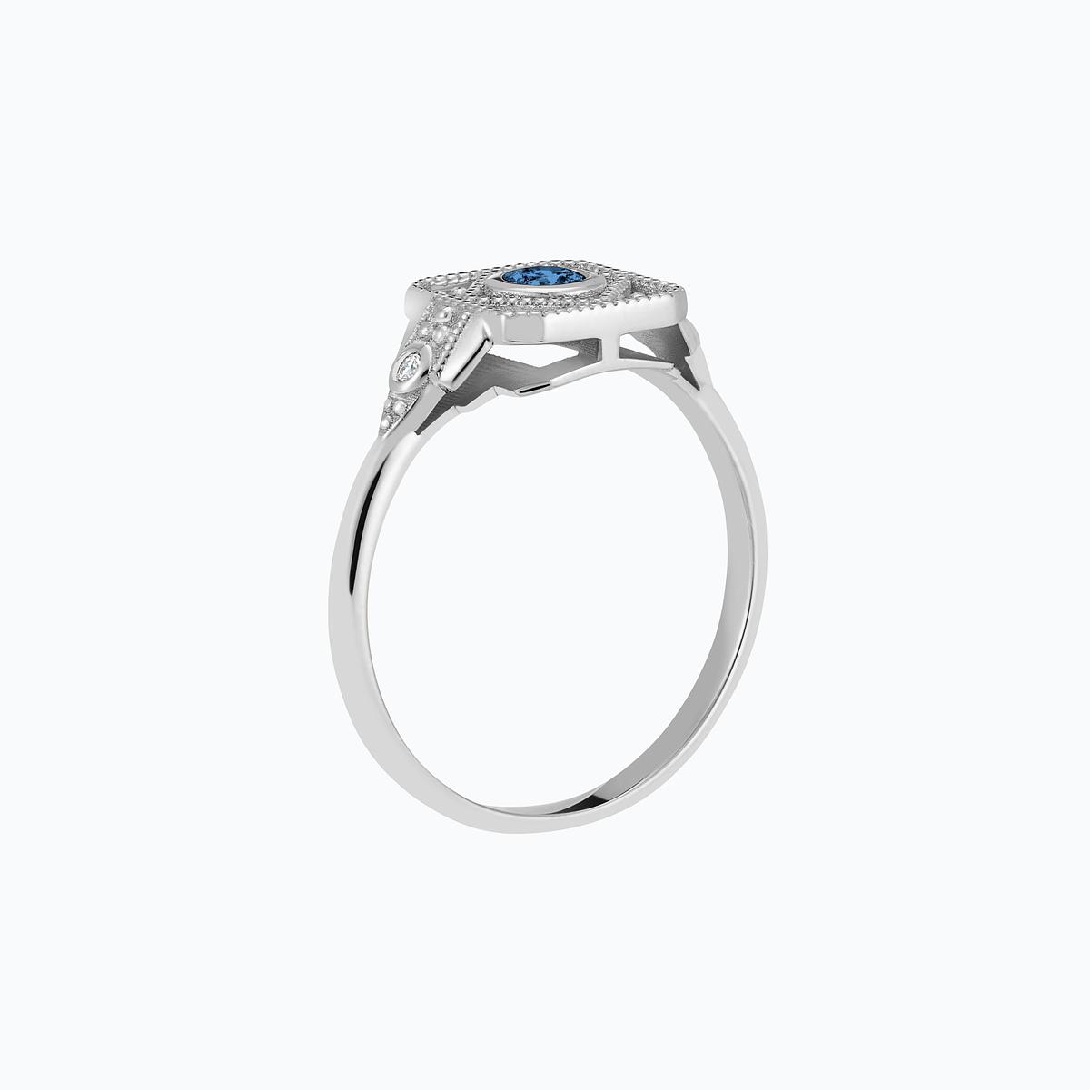 Solitaire Joséphine Topaze Blue London 3.5 mm