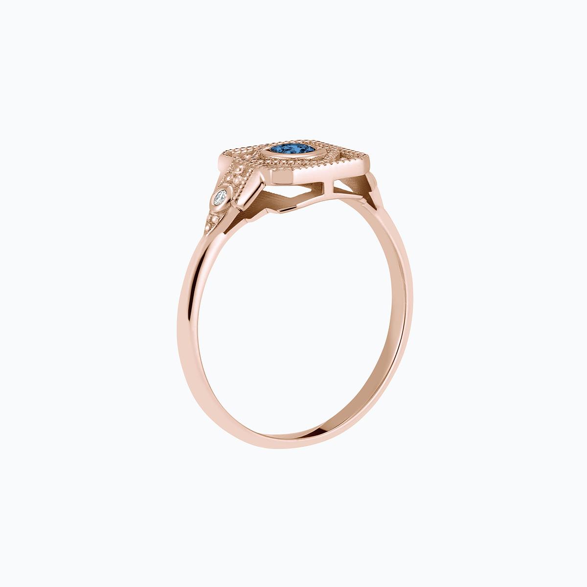 Solitaire Joséphine Topaze Blue London 3.5 mm
