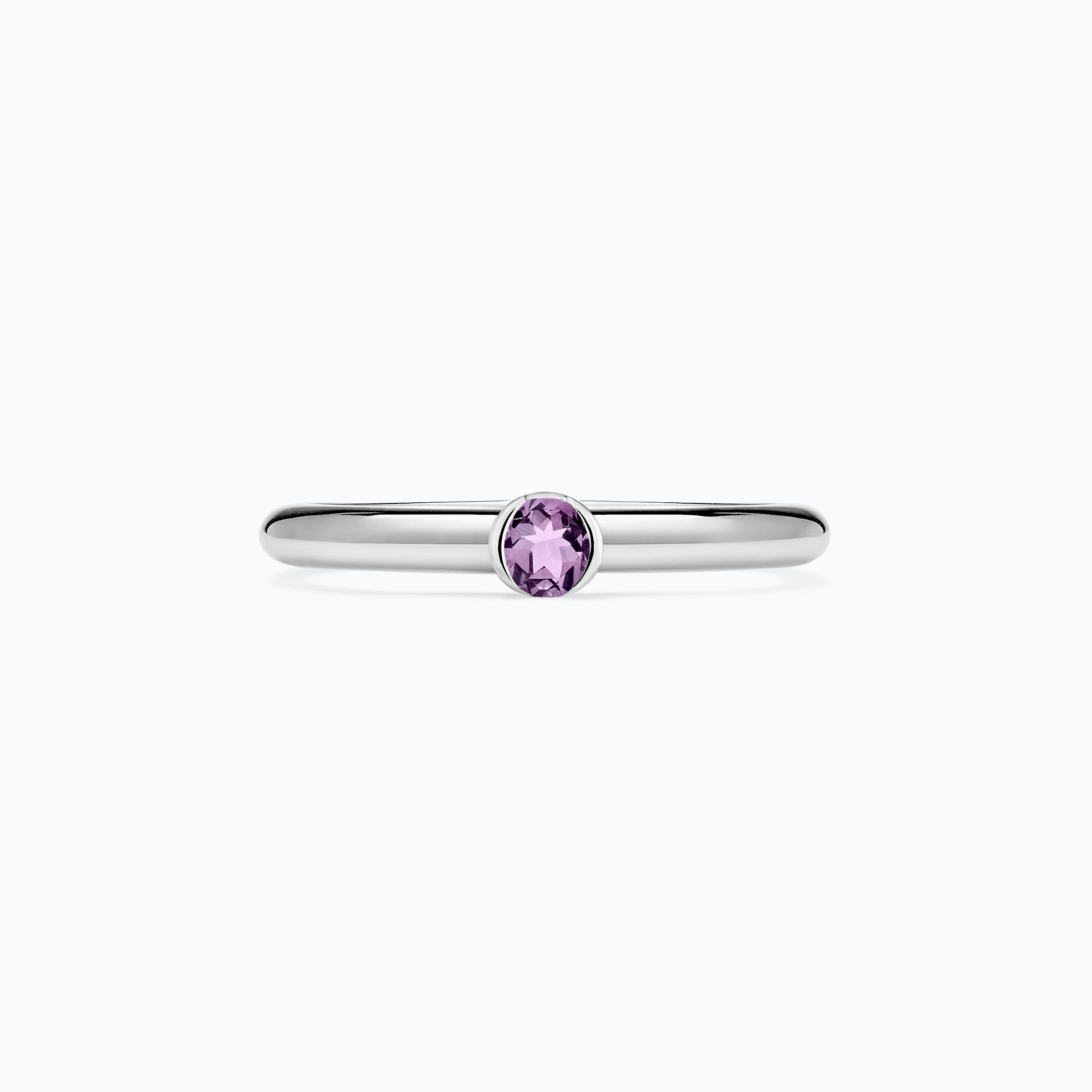 Solitaire Justine Saphir Mauve 3.5 mm