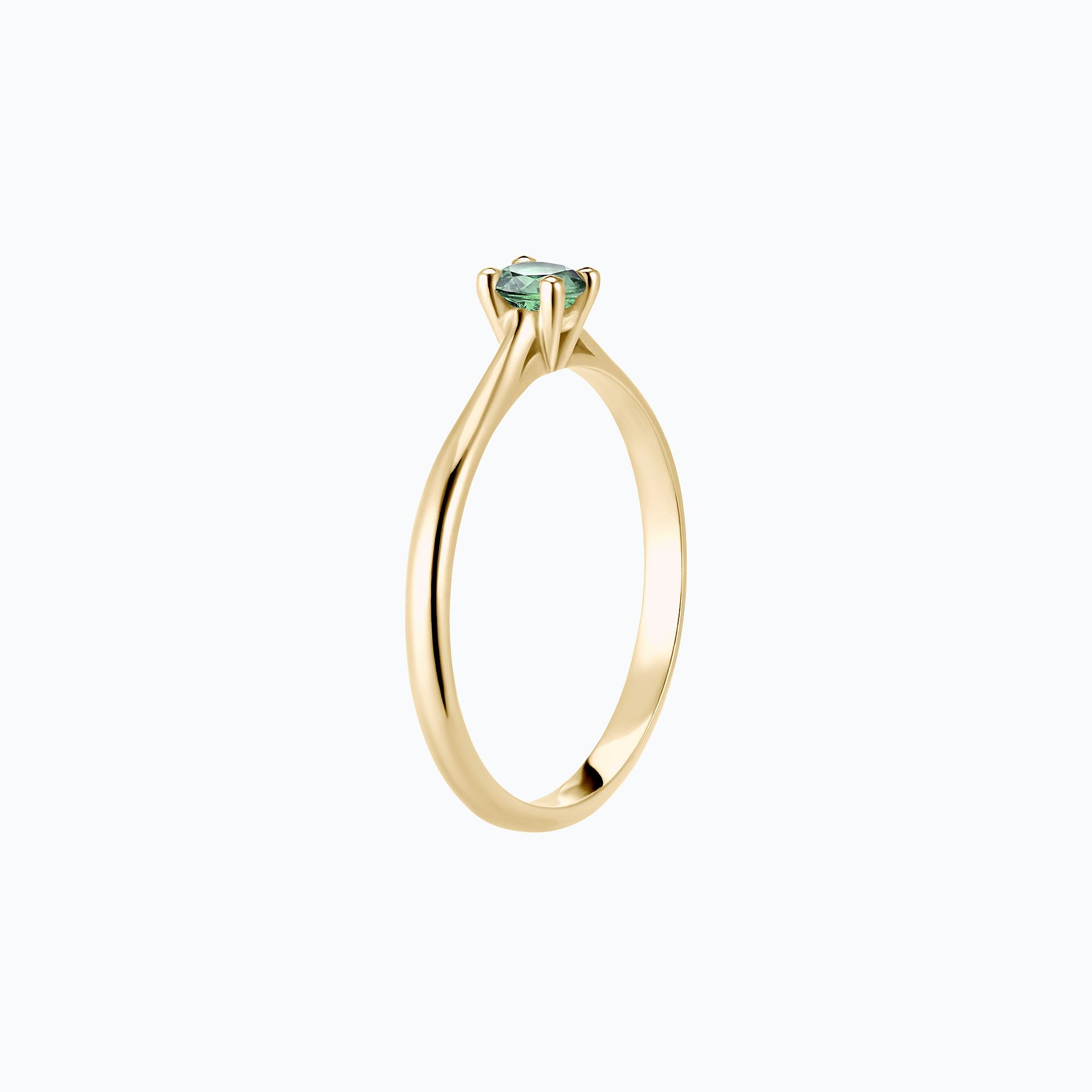 Solitaire Luna Saphir Vert 3.5 mm
