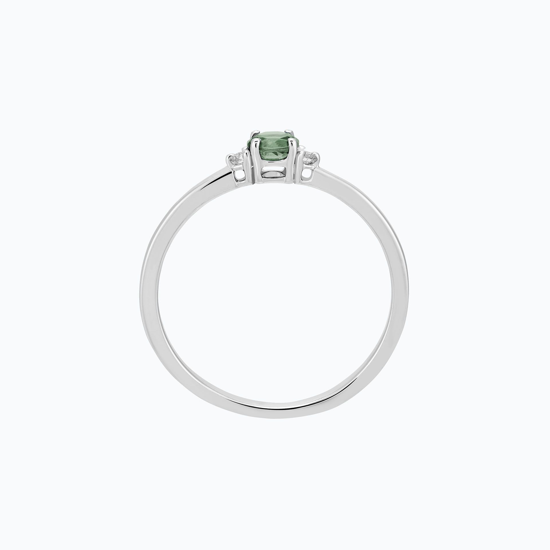 Solitaire Lolly Saphir Vert 3.5 mm