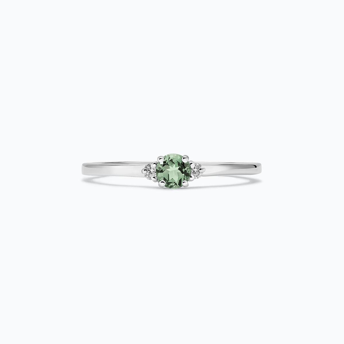 Solitaire Lolly Saphir Vert 3.5 mm