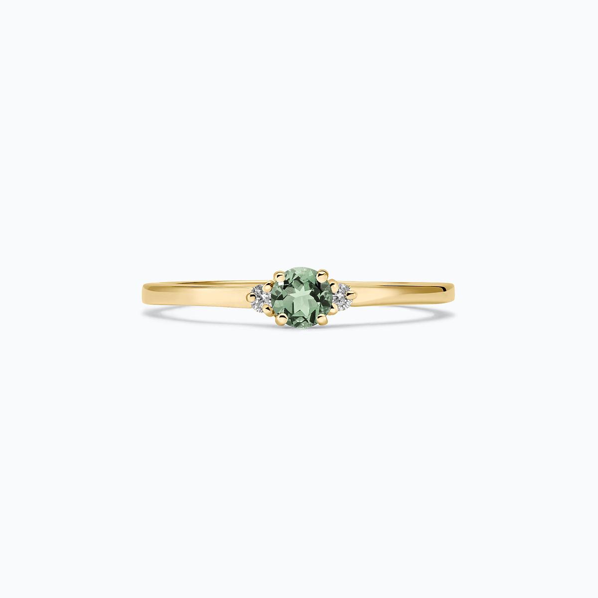 Solitaire Lolly Saphir Vert 3.5 mm