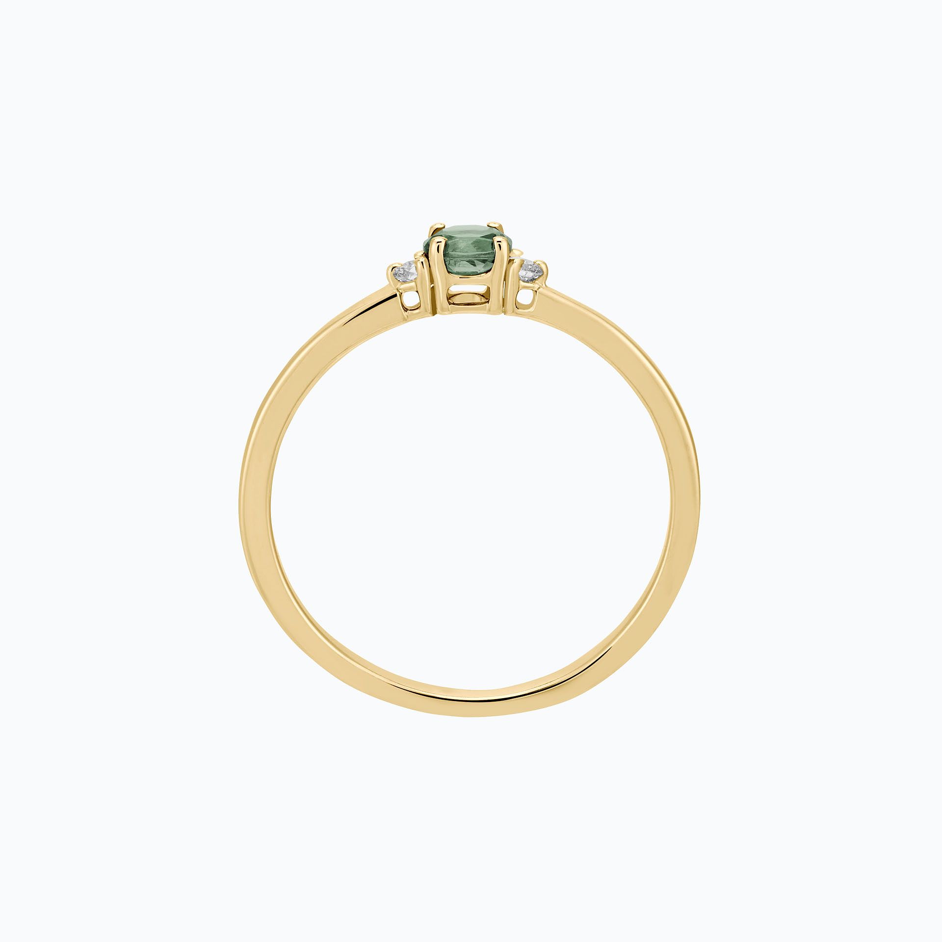 Solitaire Lolly Saphir Vert 3.5 mm
