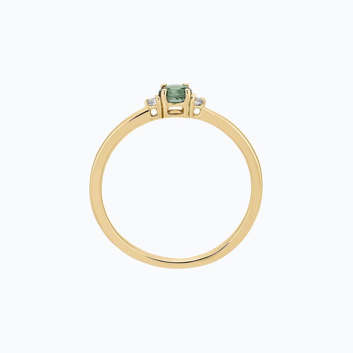 Solitaire Lolly Saphir Vert 3.5 mm