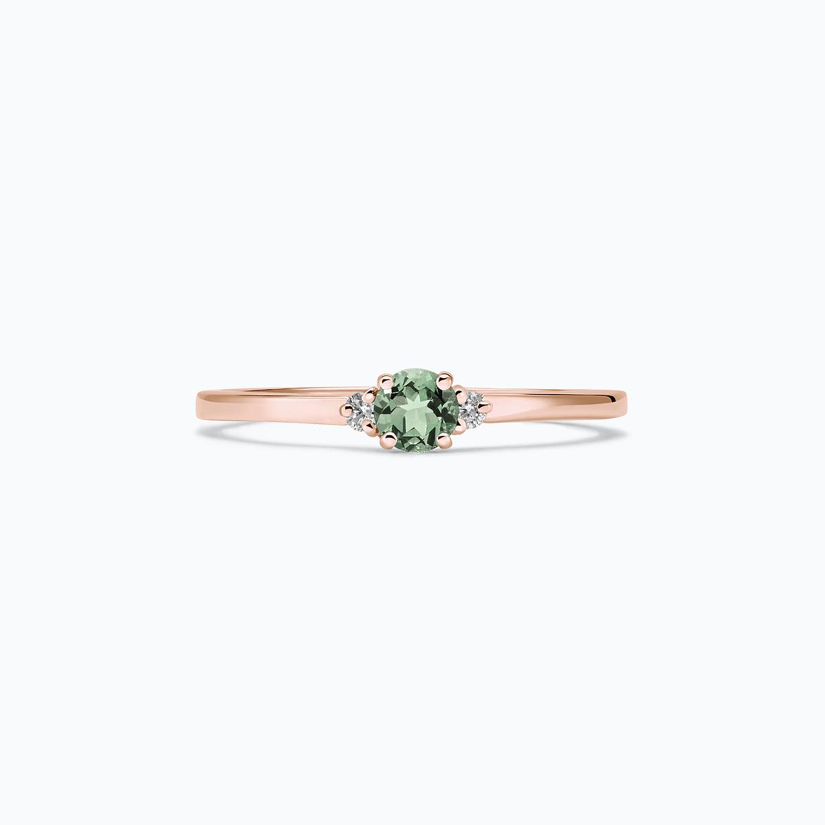 Solitaire Lolly Saphir Vert 3.5 mm