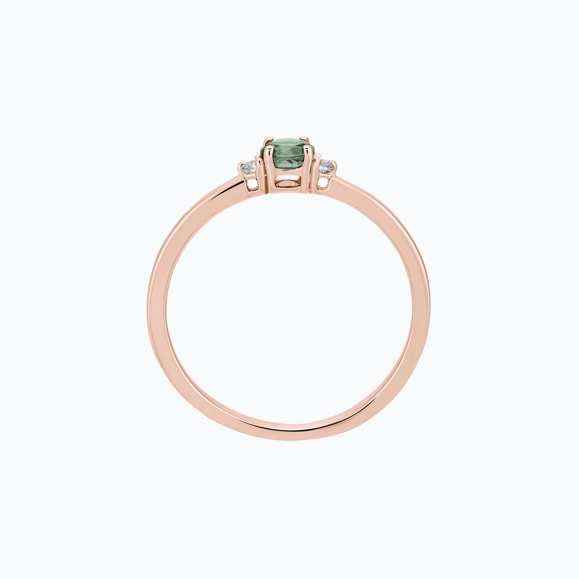 Solitaire Lolly Saphir Vert 3.5 mm